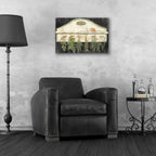 Herbs On Pegs Black by Carol Rowan - 24x16 acrylic wall art in a room