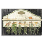Herbs On Pegs Black by Carol Rowan acrylic glass wall art