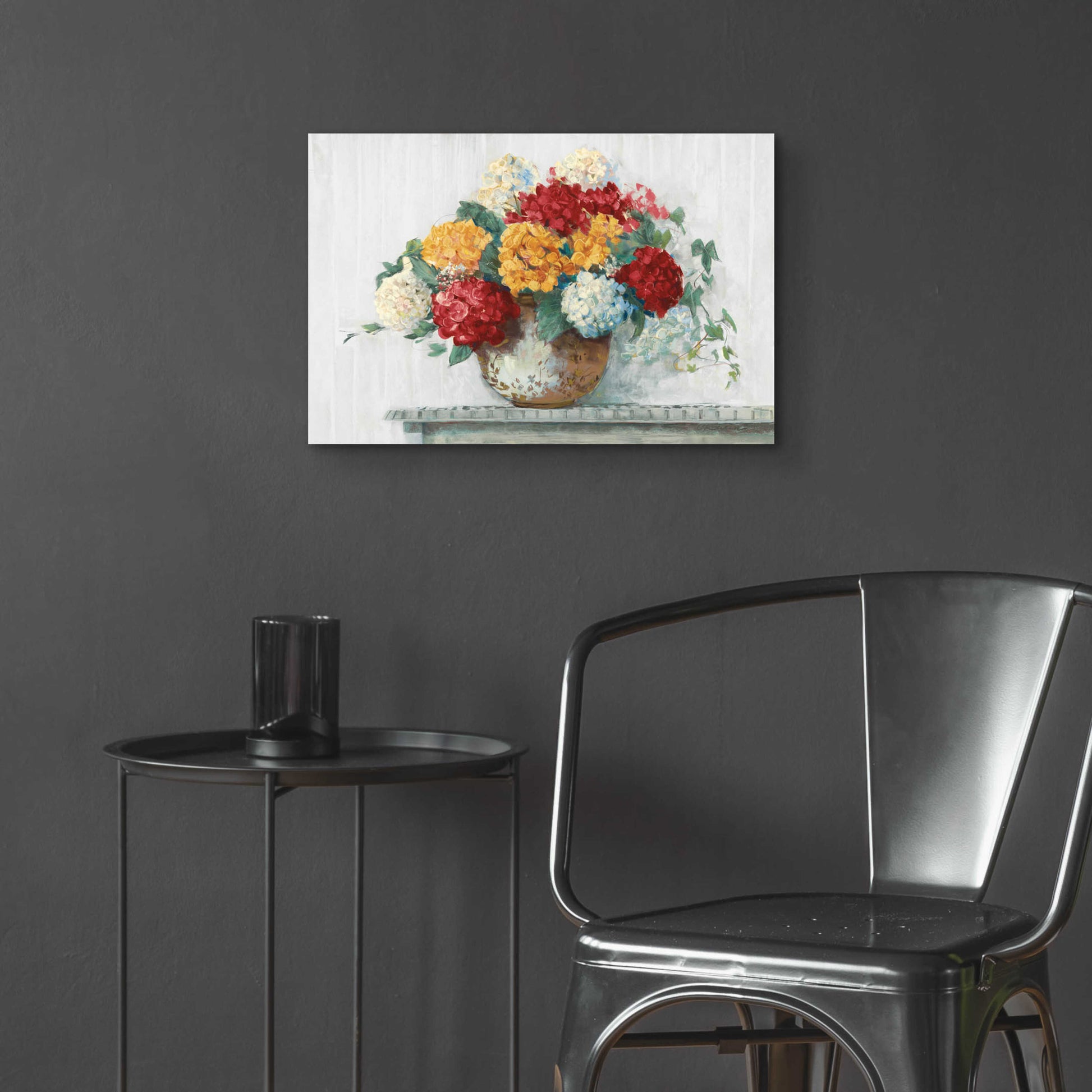 Epic Art 'Fall Hydrangea Cottage Crop' by Carol Rowan, Acrylic Glass Wall Art,24x16