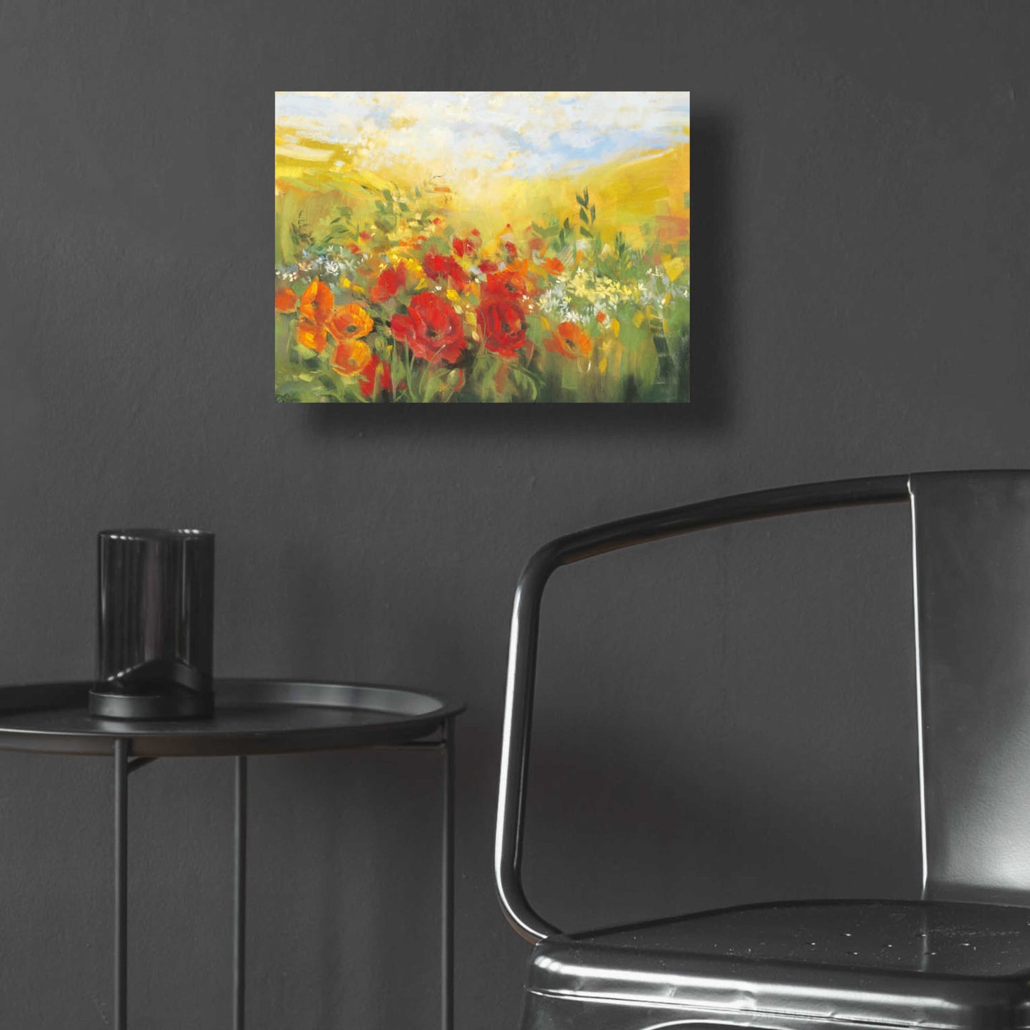 Epic Art 'Oriental Poppy Field Crop' by Carol Rowan, Acrylic Glass Wall Art,16x12