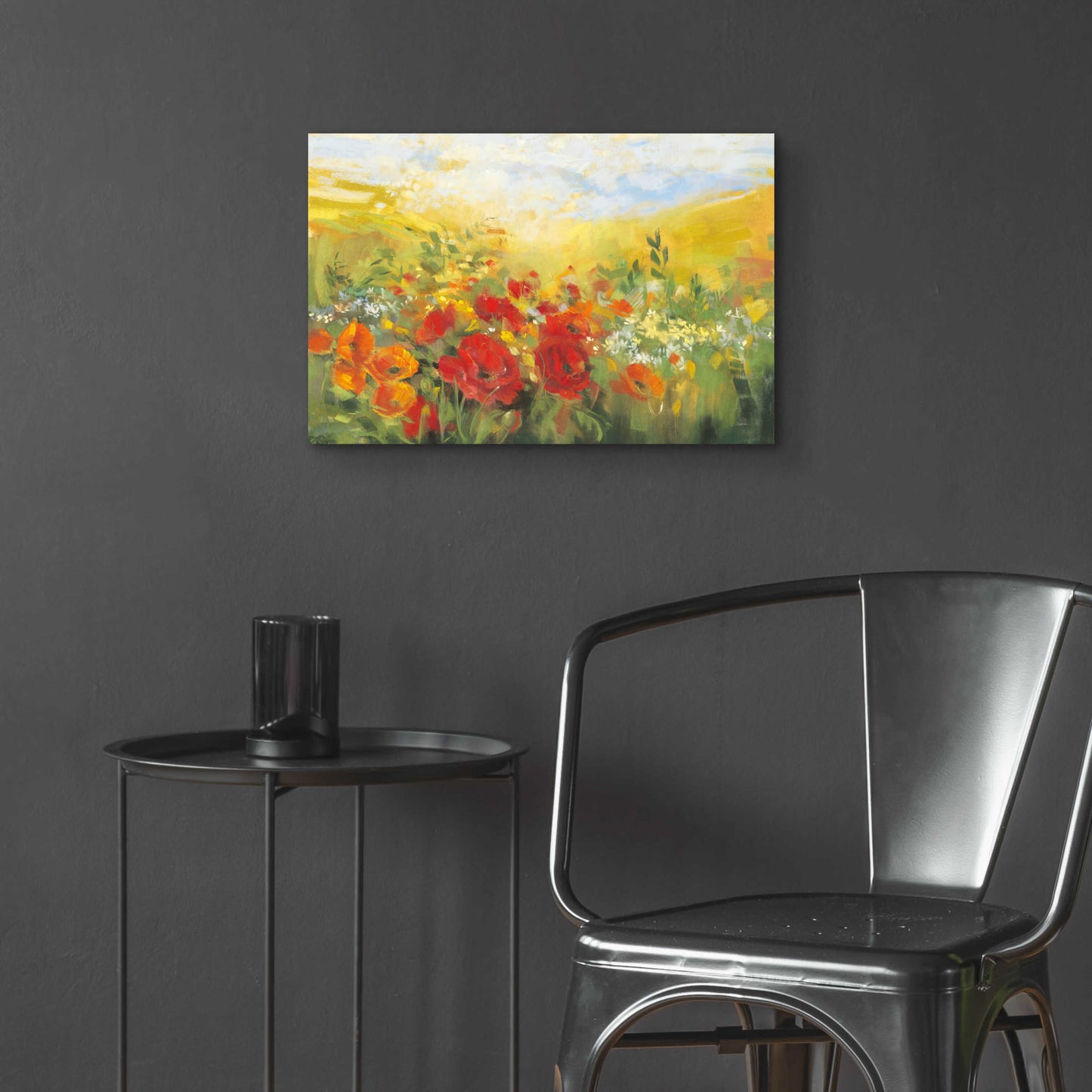 Epic Art 'Oriental Poppy Field Crop' by Carol Rowan, Acrylic Glass Wall Art,24x16