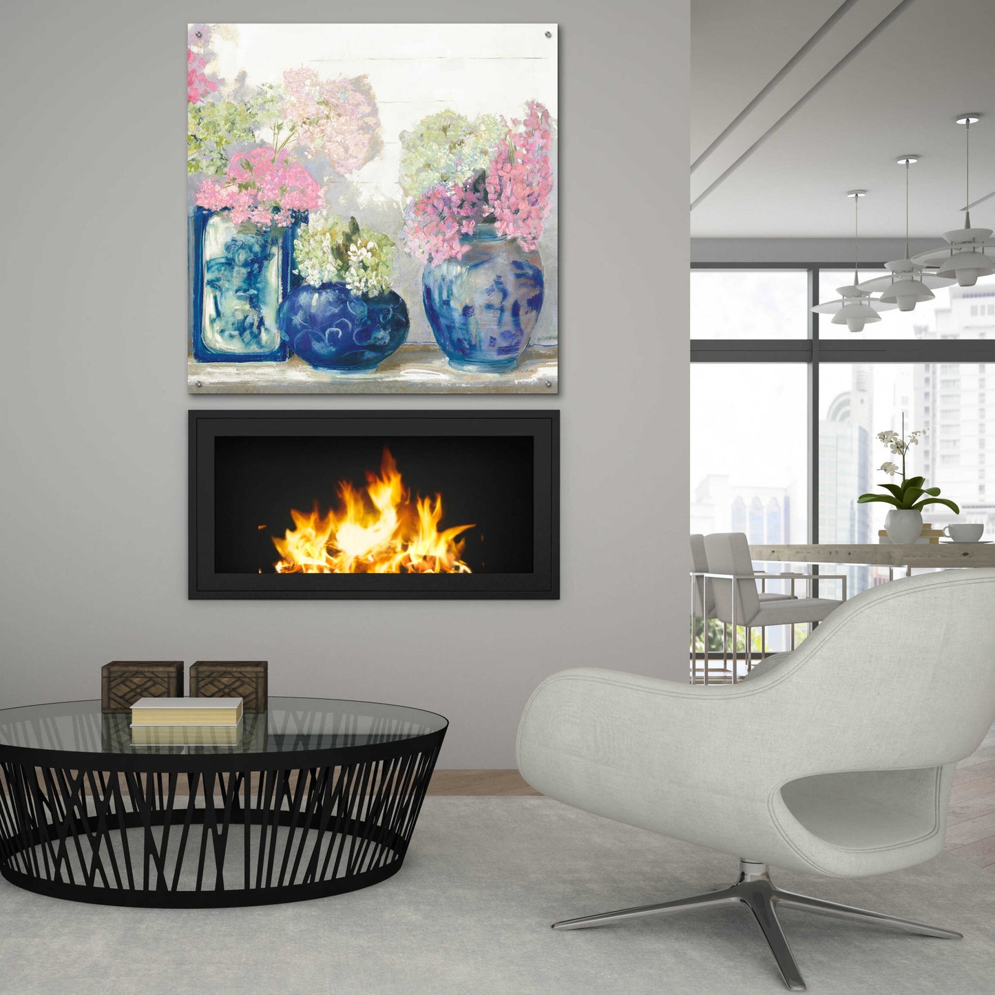 Epic Art 'Ladys Mantle II Bright' by Carol Rowan, Acrylic Glass Wall Art,36x36