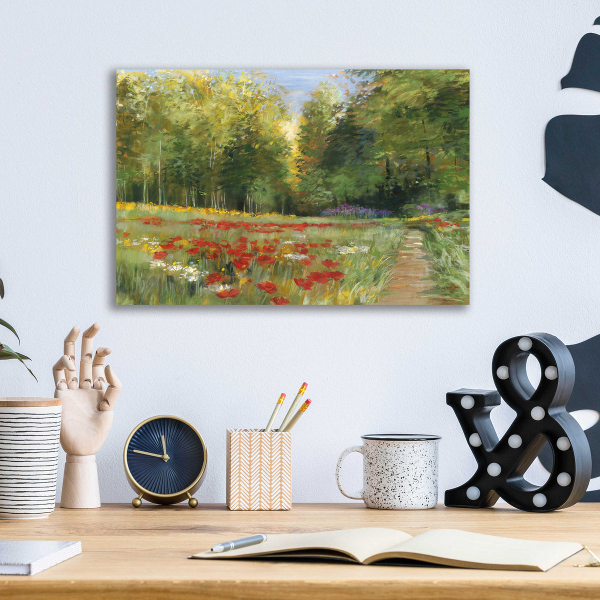 Field Of Flowers Crop by Carol Rowan - 16x12 acrylic wall art in a room