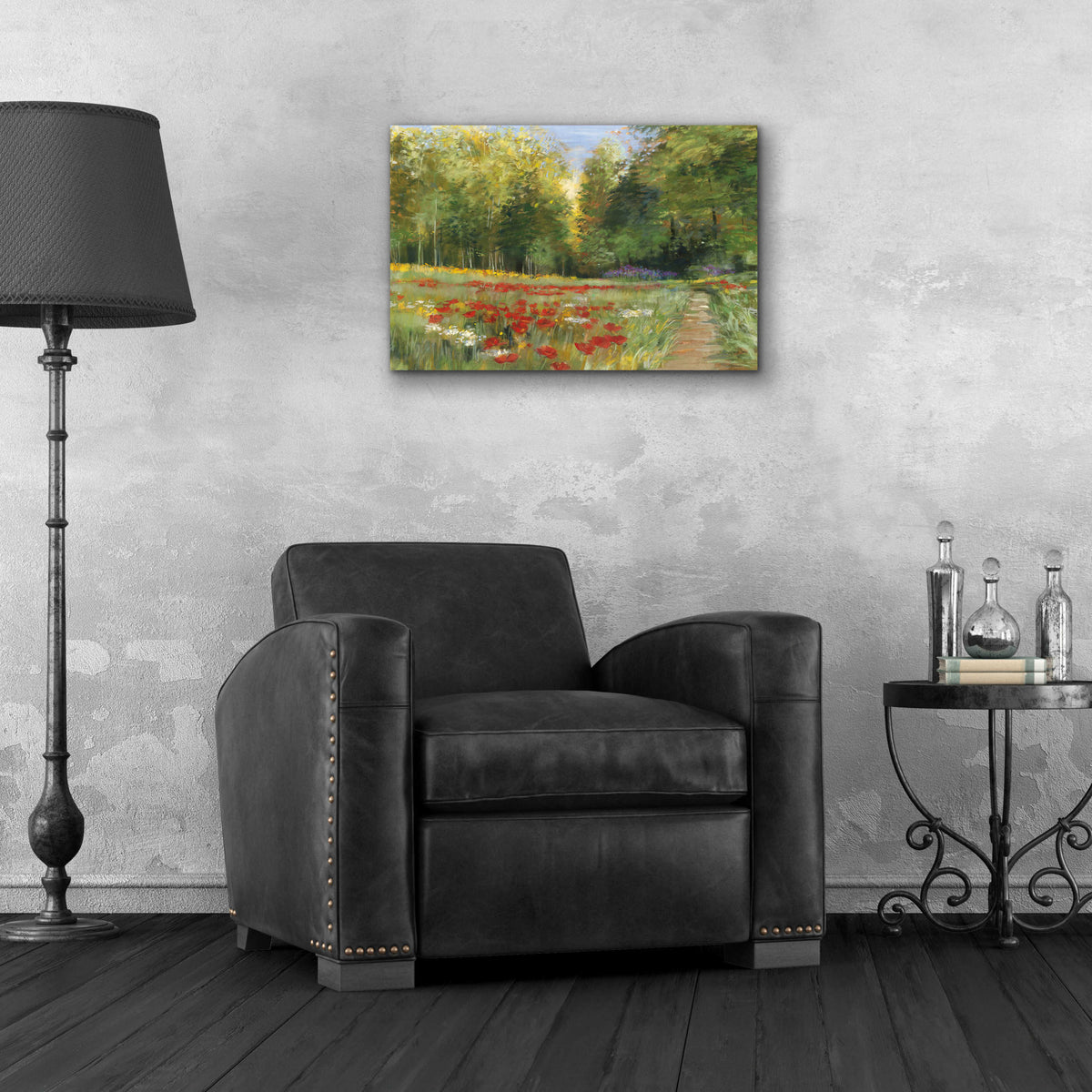 Field Of Flowers Crop by Carol Rowan - 24x16 acrylic wall art in a room