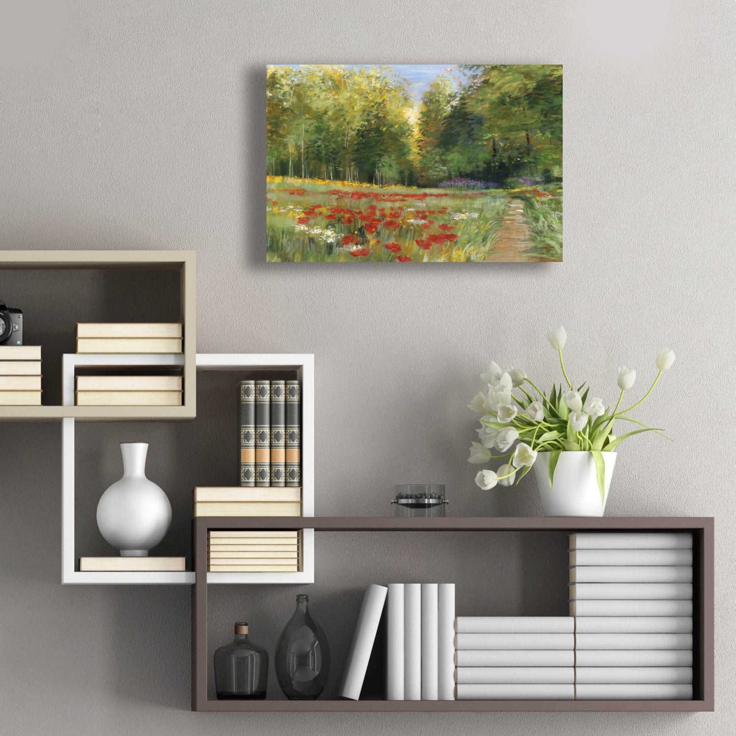 Epic Art 'Field Of Flowers Crop' by Carol Rowan, Acrylic Glass Wall Art,24x16