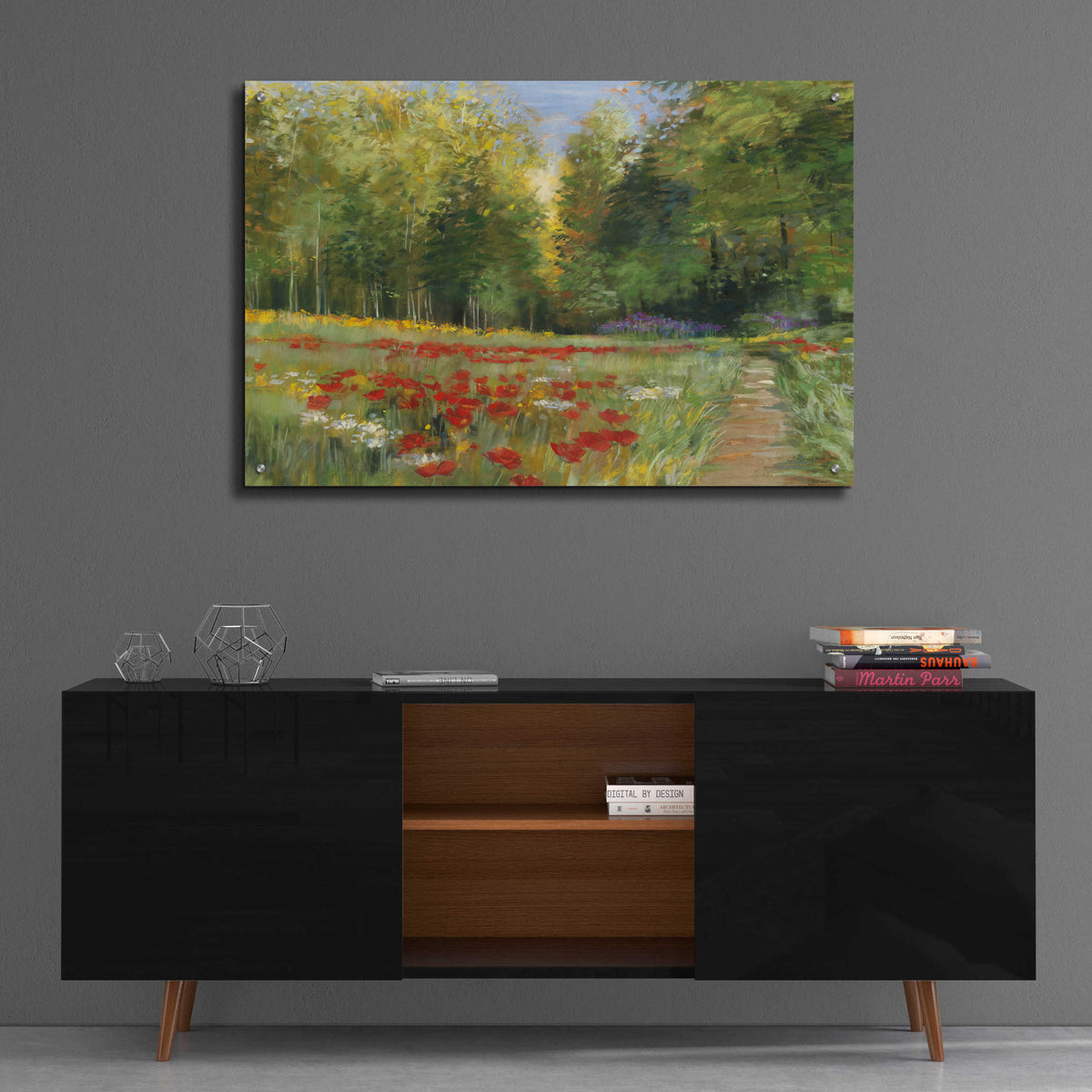 Field Of Flowers Crop by Carol Rowan - 36x24 acrylic wall art in a room