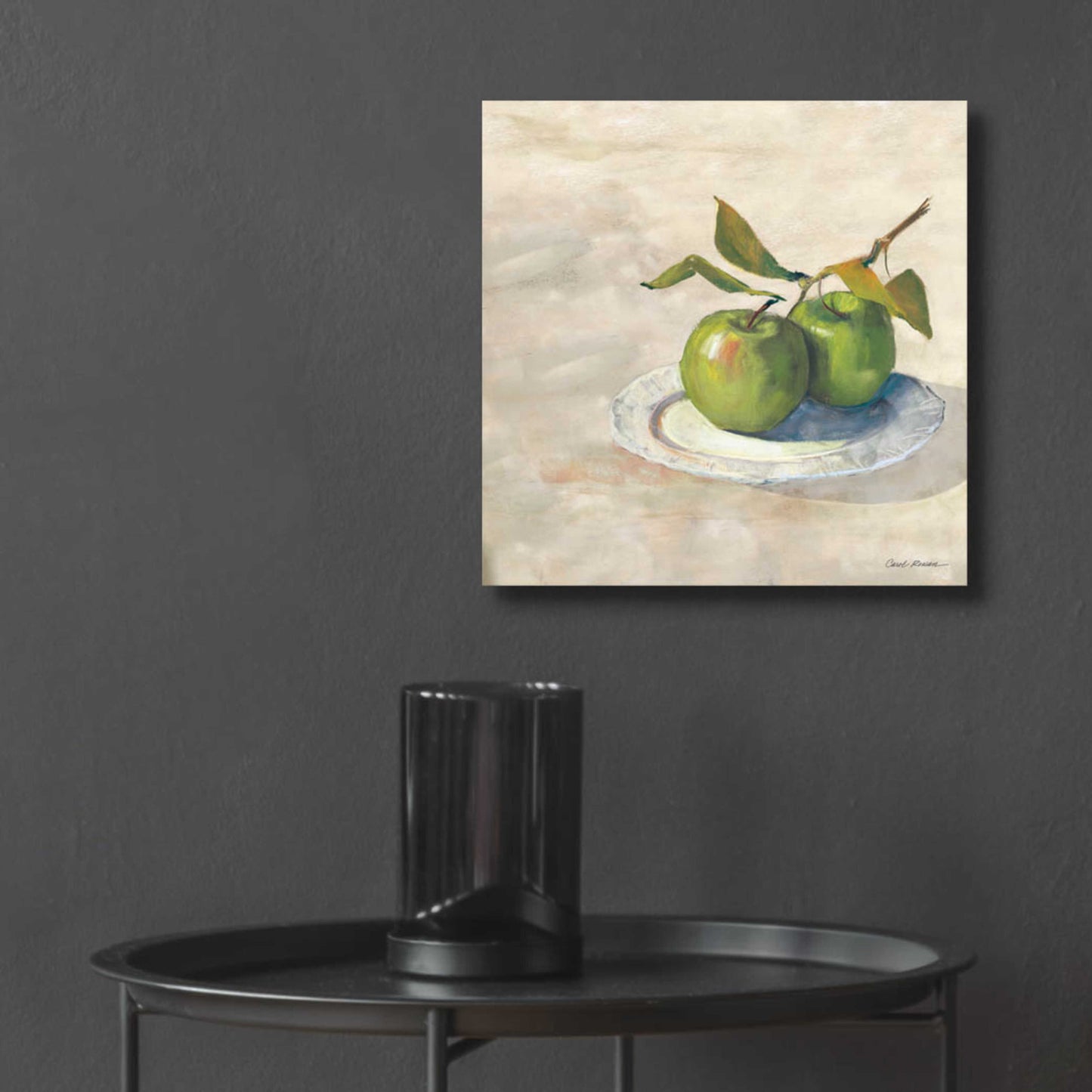 Epic Art 'Green Apple I Neutral' by Carol Rowan, Acrylic Glass Wall Art,12x12