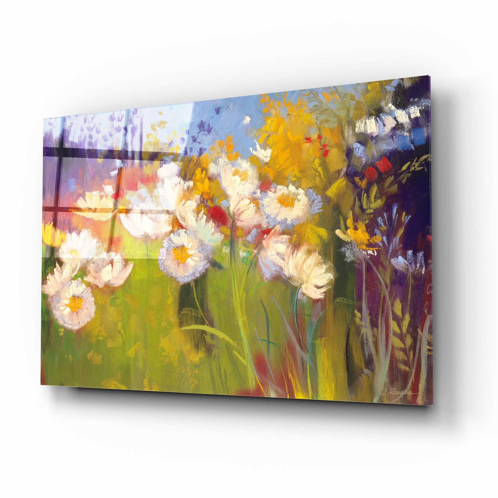 Epic Art 'Contemporary Meadow' by Carol Rowan, Acrylic Glass Wall Art,16x12