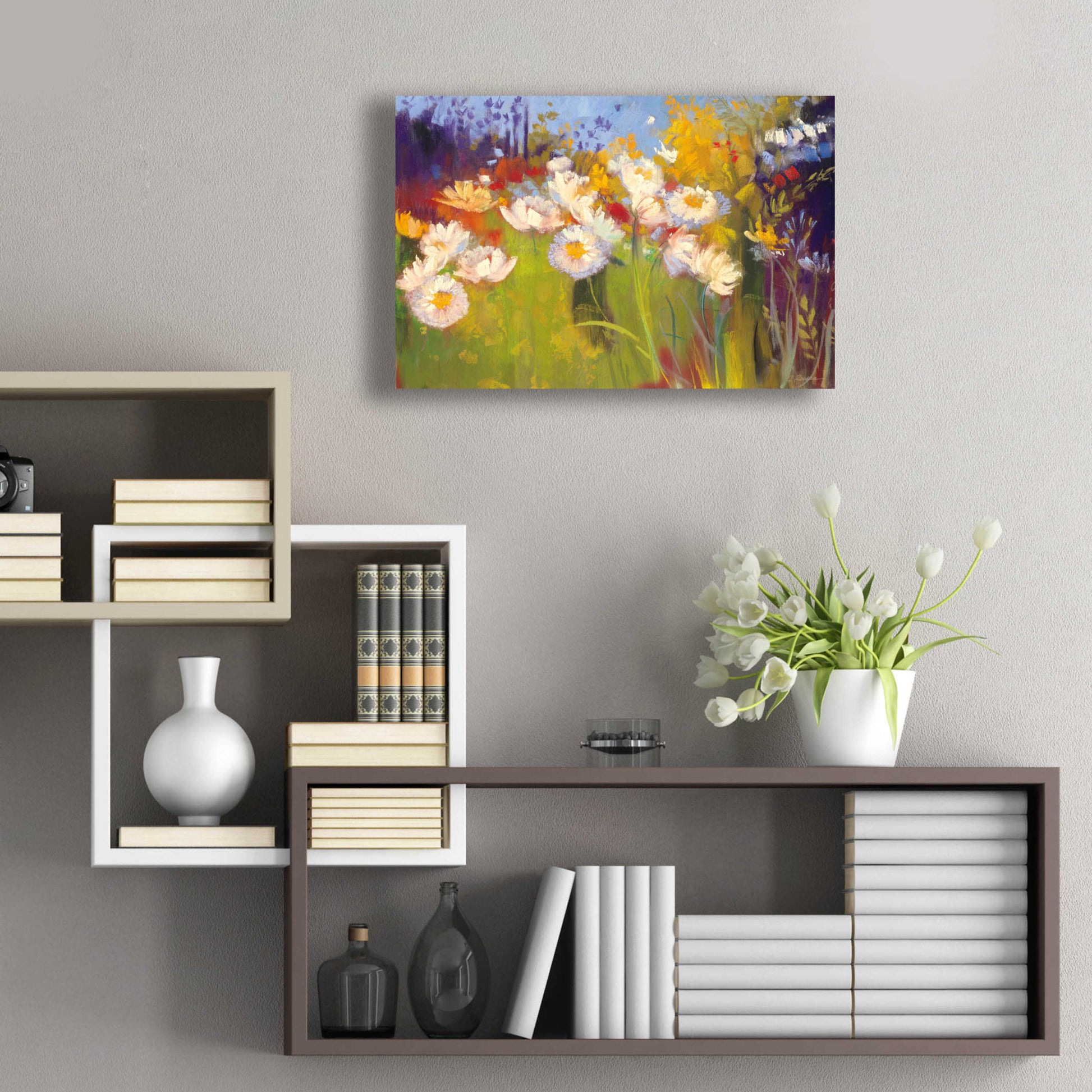 Epic Art 'Contemporary Meadow' by Carol Rowan, Acrylic Glass Wall Art,24x16