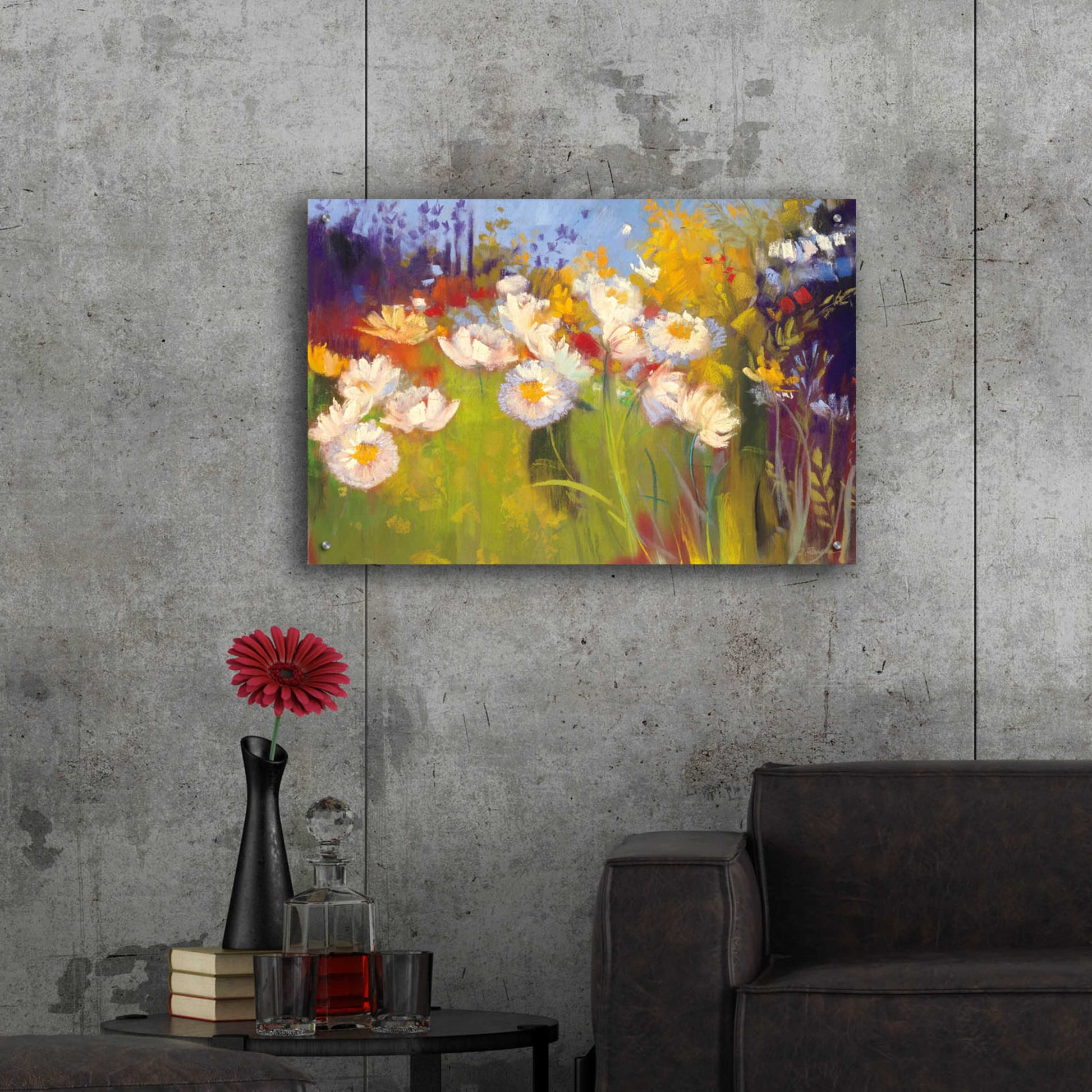 Epic Art 'Contemporary Meadow' by Carol Rowan, Acrylic Glass Wall Art,36x24