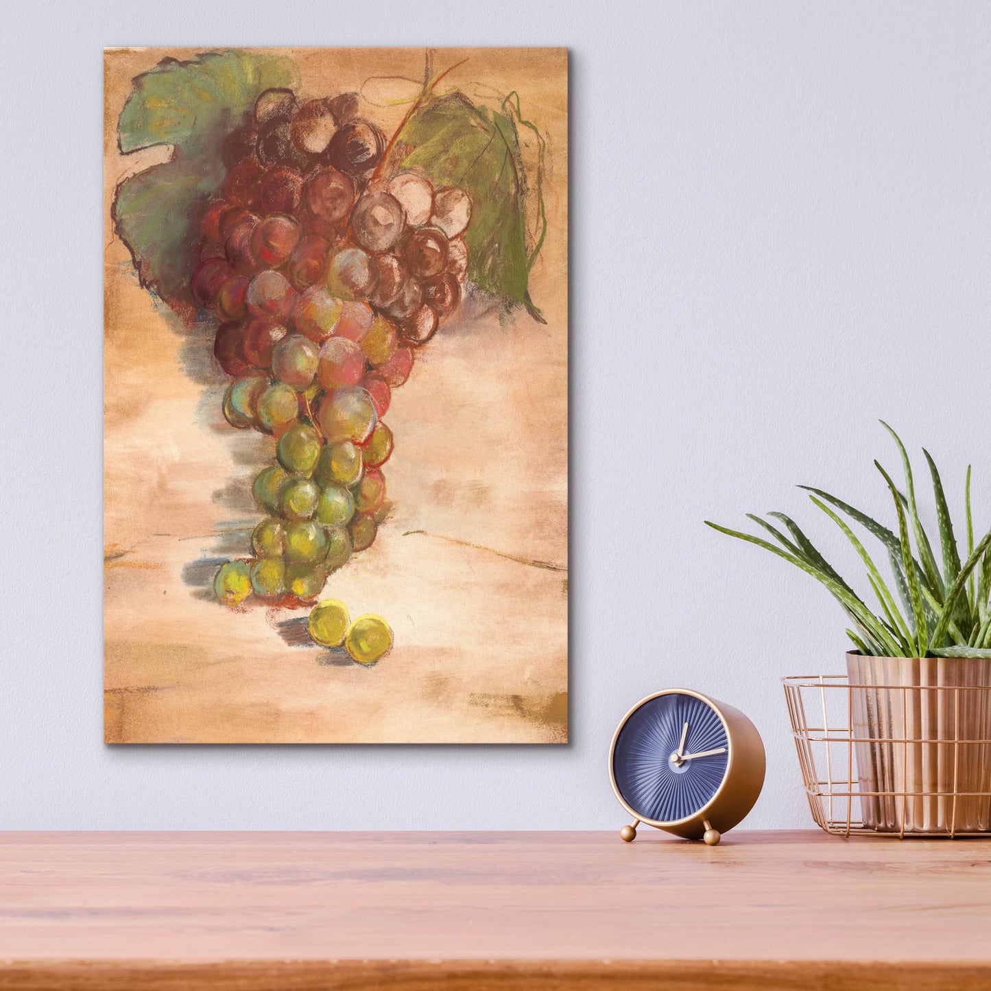 Epic Art 'Grape Harvest II No Label' by Carol Rowan, Acrylic Glass Wall Art,12x16