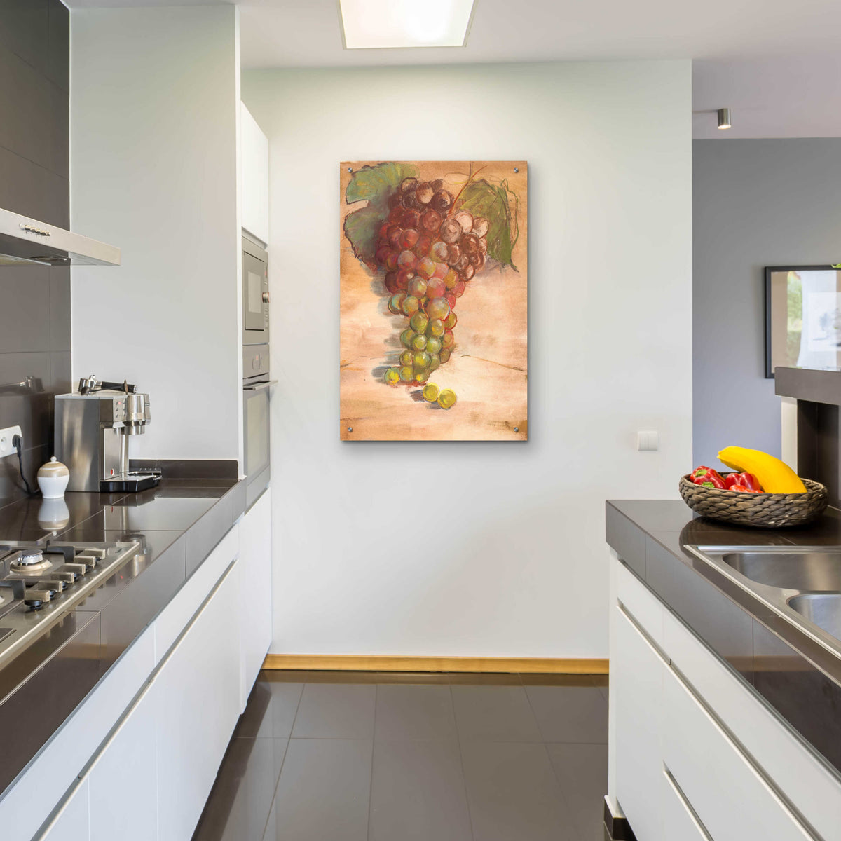 Epic Art 'Grape Harvest II No Label' by Carol Rowan, Acrylic Glass Wall Art,24x36