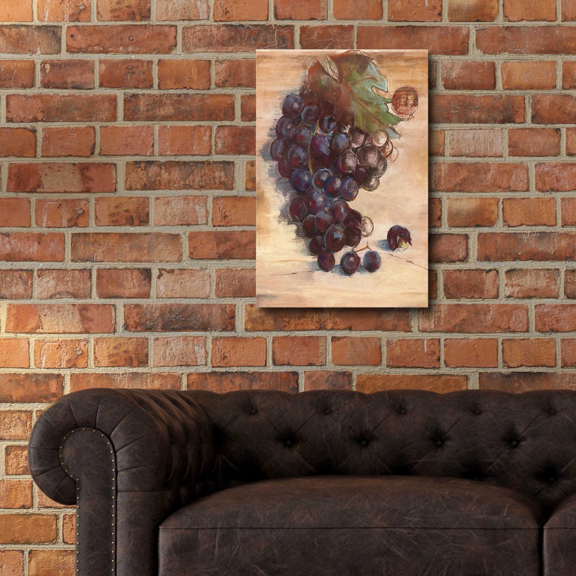 Epic Art 'Grape Harvest III No Label' by Carol Rowan, Acrylic Glass Wall Art,16x24