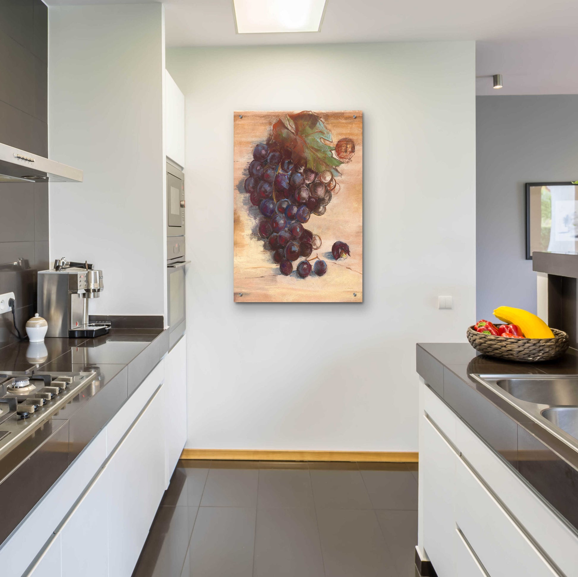 Epic Art 'Grape Harvest III No Label' by Carol Rowan, Acrylic Glass Wall Art,24x36