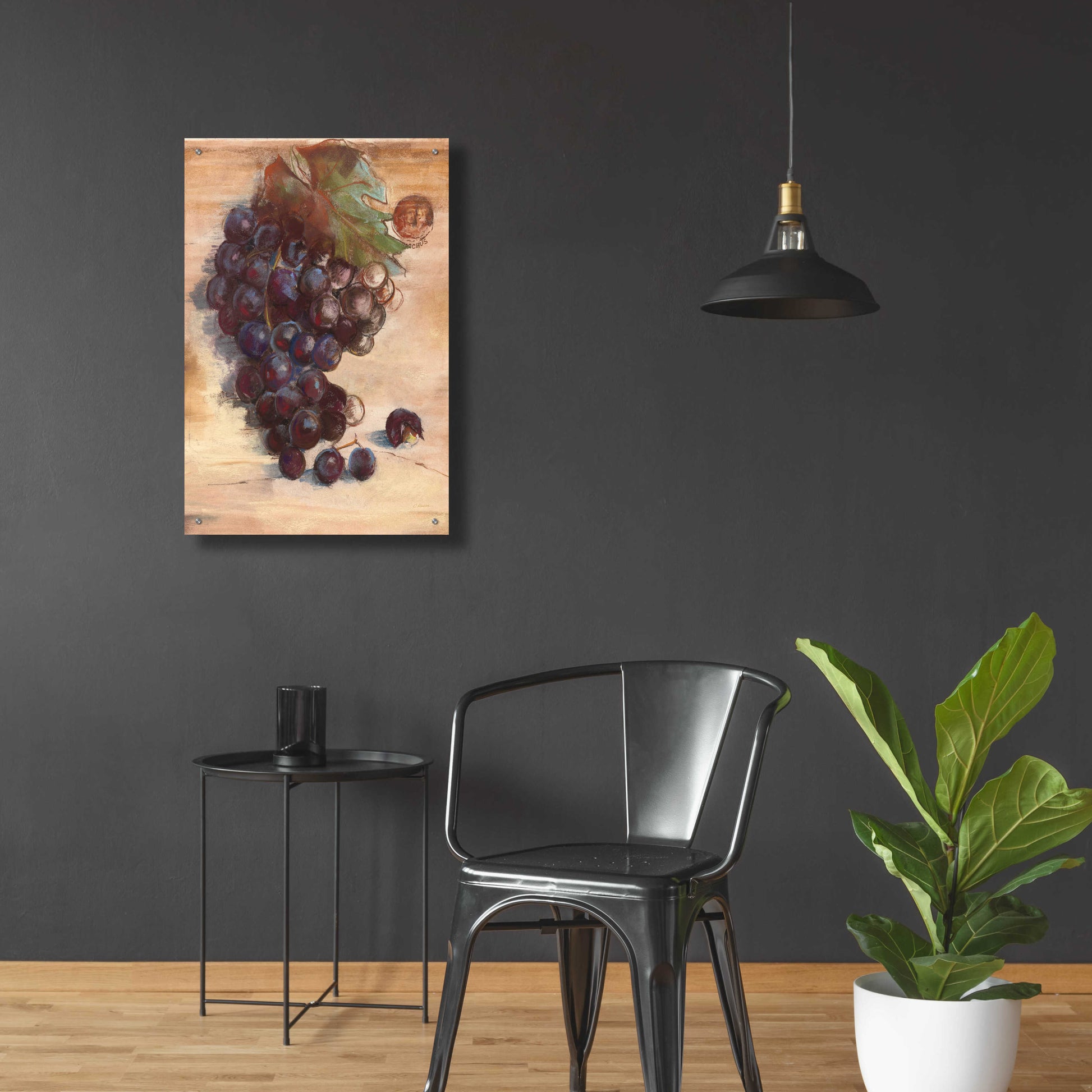 Epic Art 'Grape Harvest III No Label' by Carol Rowan, Acrylic Glass Wall Art,24x36