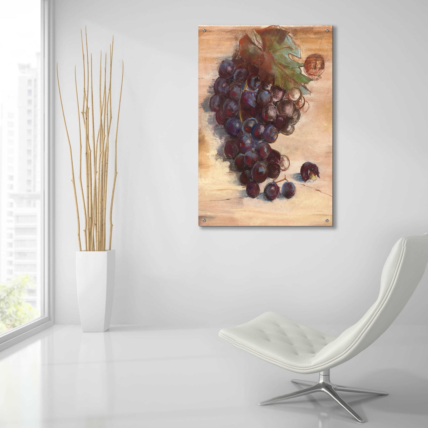 Epic Art 'Grape Harvest III No Label' by Carol Rowan, Acrylic Glass Wall Art,24x36