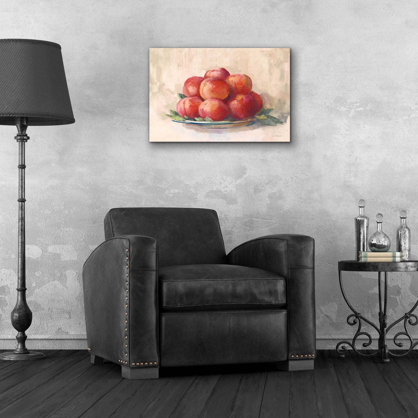 Epic Art 'Ripe Peaches' by Carol Rowan, Acrylic Glass Wall Art,24x16