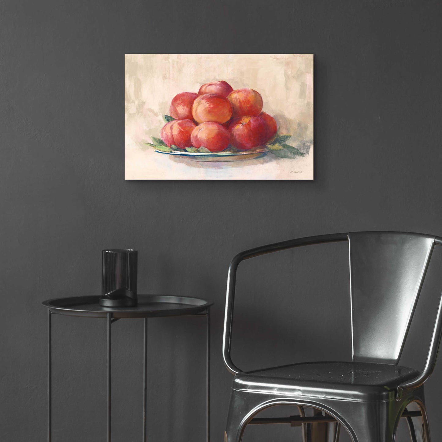 Epic Art 'Ripe Peaches' by Carol Rowan, Acrylic Glass Wall Art,24x16