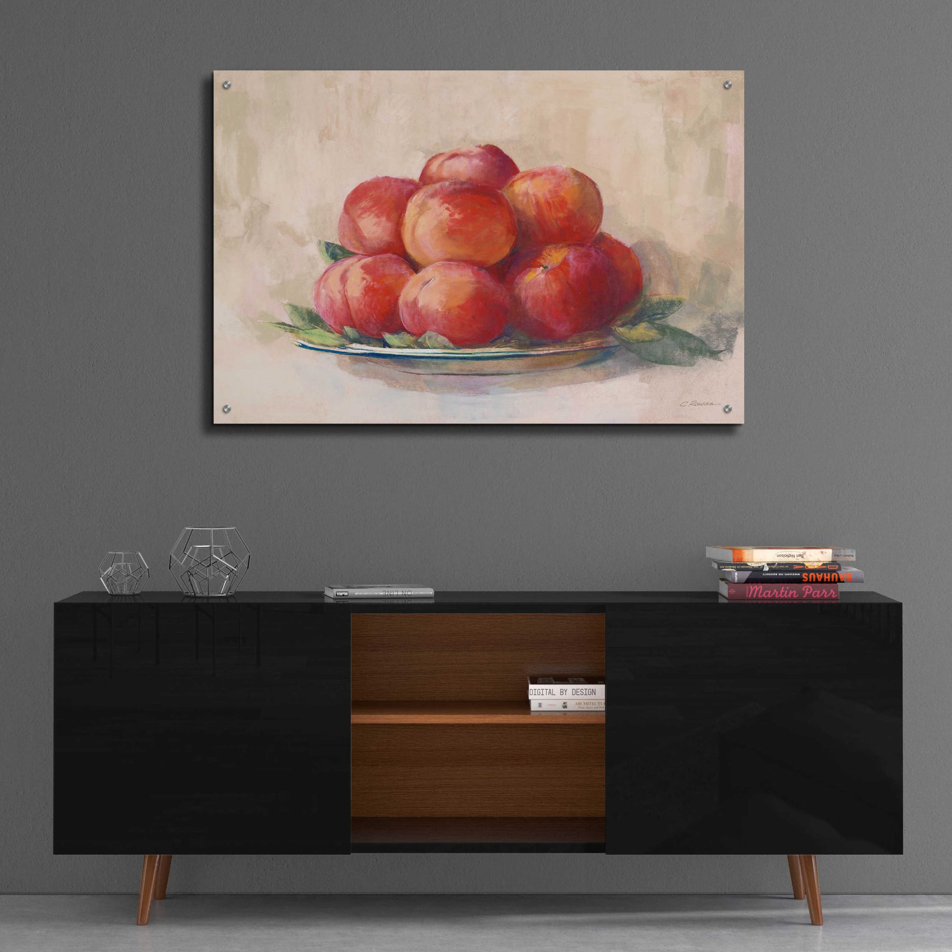 Epic Art 'Ripe Peaches' by Carol Rowan, Acrylic Glass Wall Art,36x24