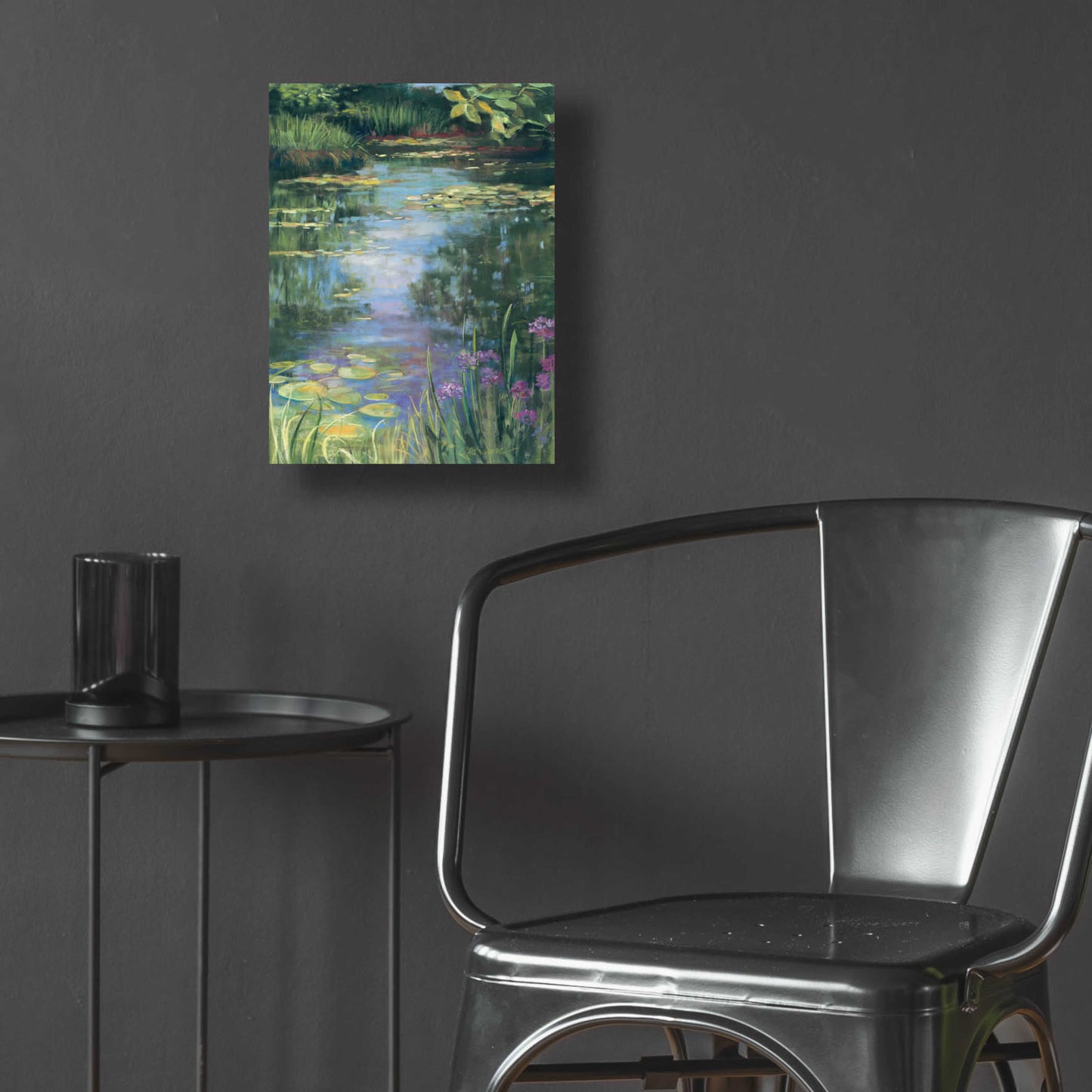 Epic Art 'Garden Pond I' by Carol Rowan, Acrylic Glass Wall Art,12x16