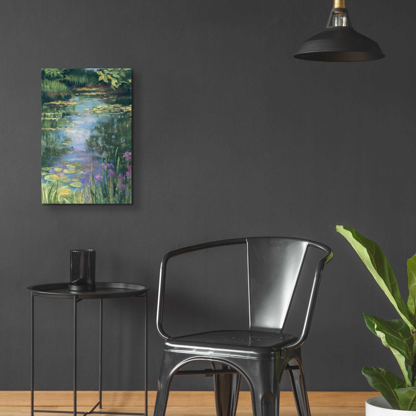 Epic Art 'Garden Pond I' by Carol Rowan, Acrylic Glass Wall Art,16x24