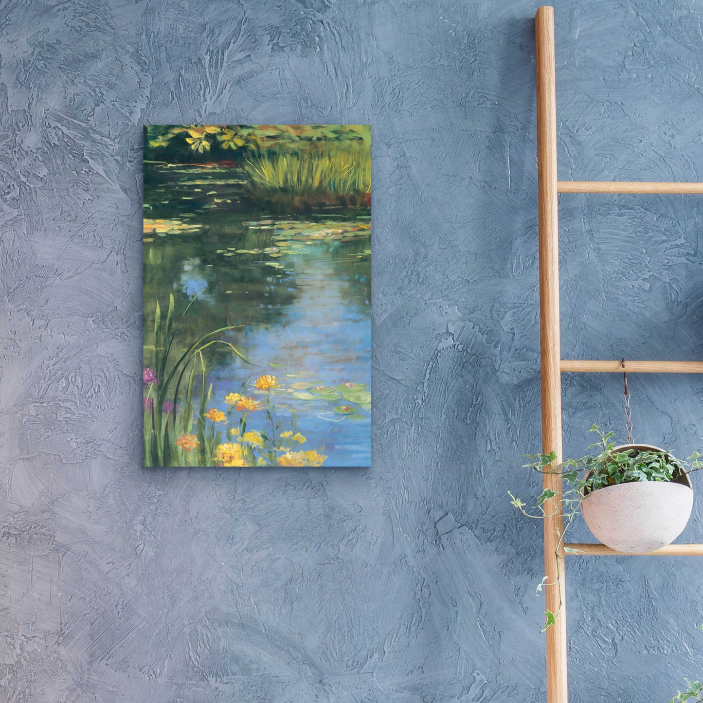 Epic Art 'Garden Pond II' by Carol Rowan, Acrylic Glass Wall Art,16x24