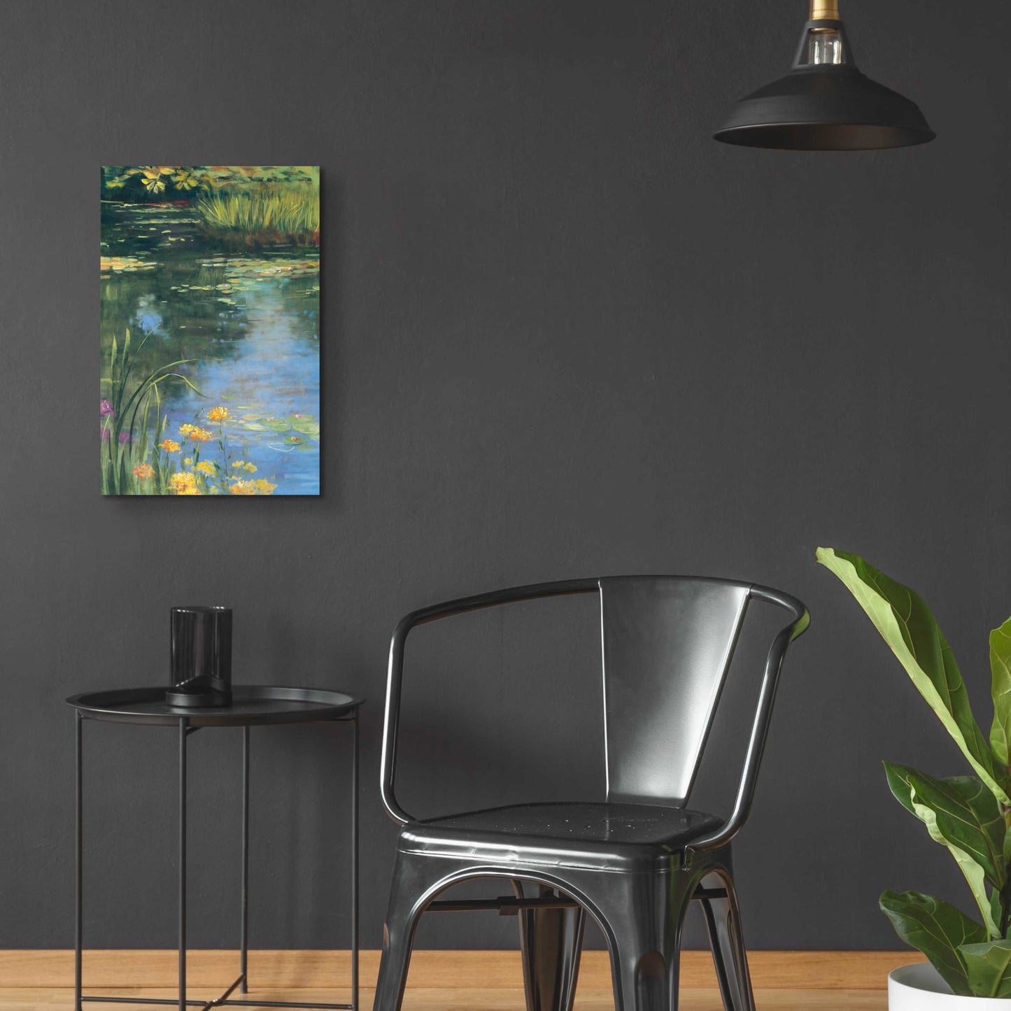 Epic Art 'Garden Pond II' by Carol Rowan, Acrylic Glass Wall Art,16x24