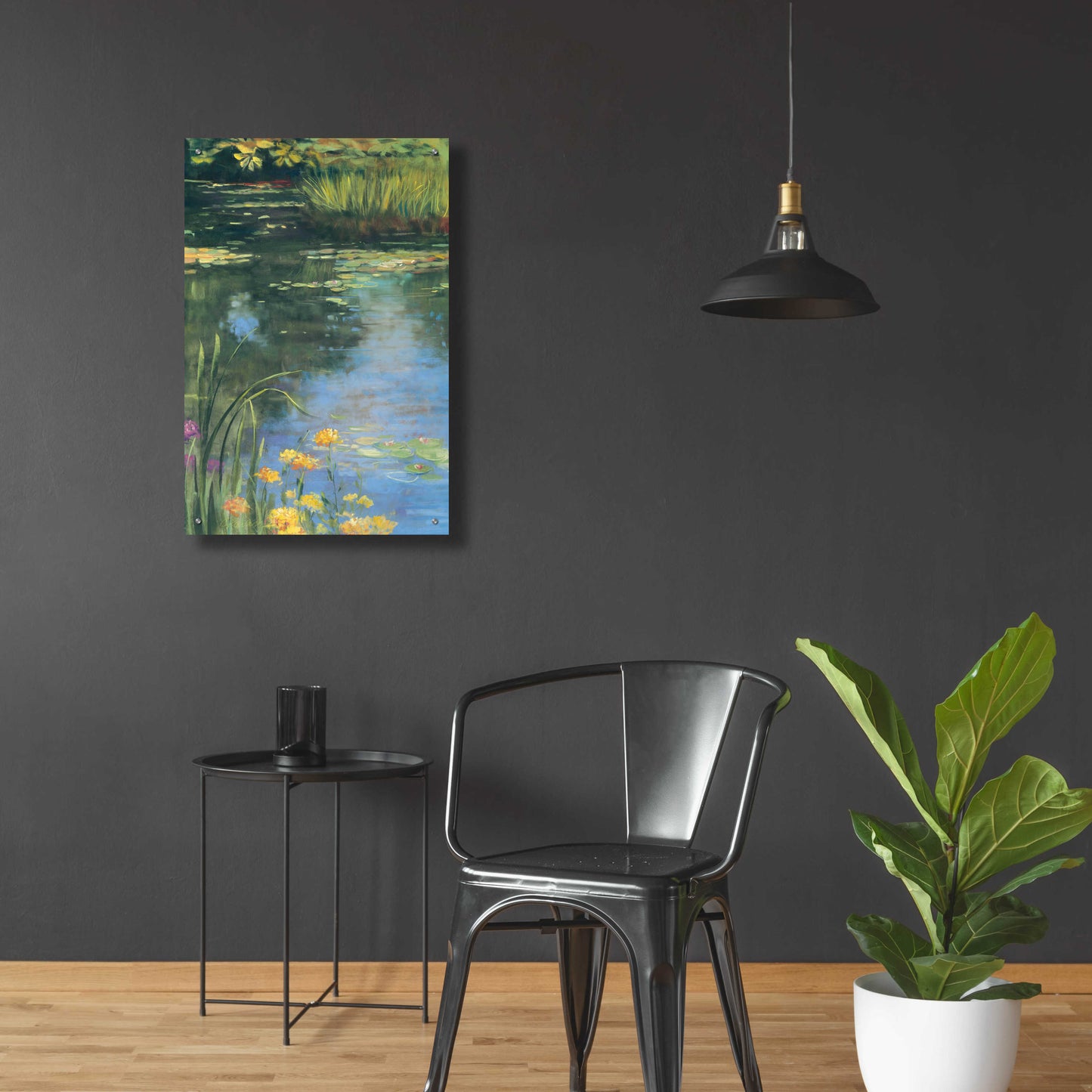 Epic Art 'Garden Pond II' by Carol Rowan, Acrylic Glass Wall Art,24x36