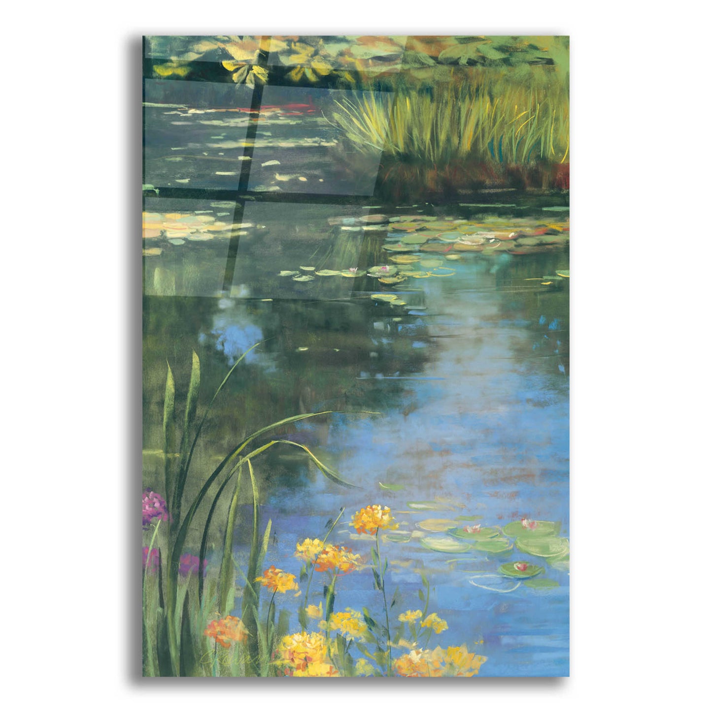 Epic Art 'Garden Pond II' by Carol Rowan, Acrylic Glass Wall Art