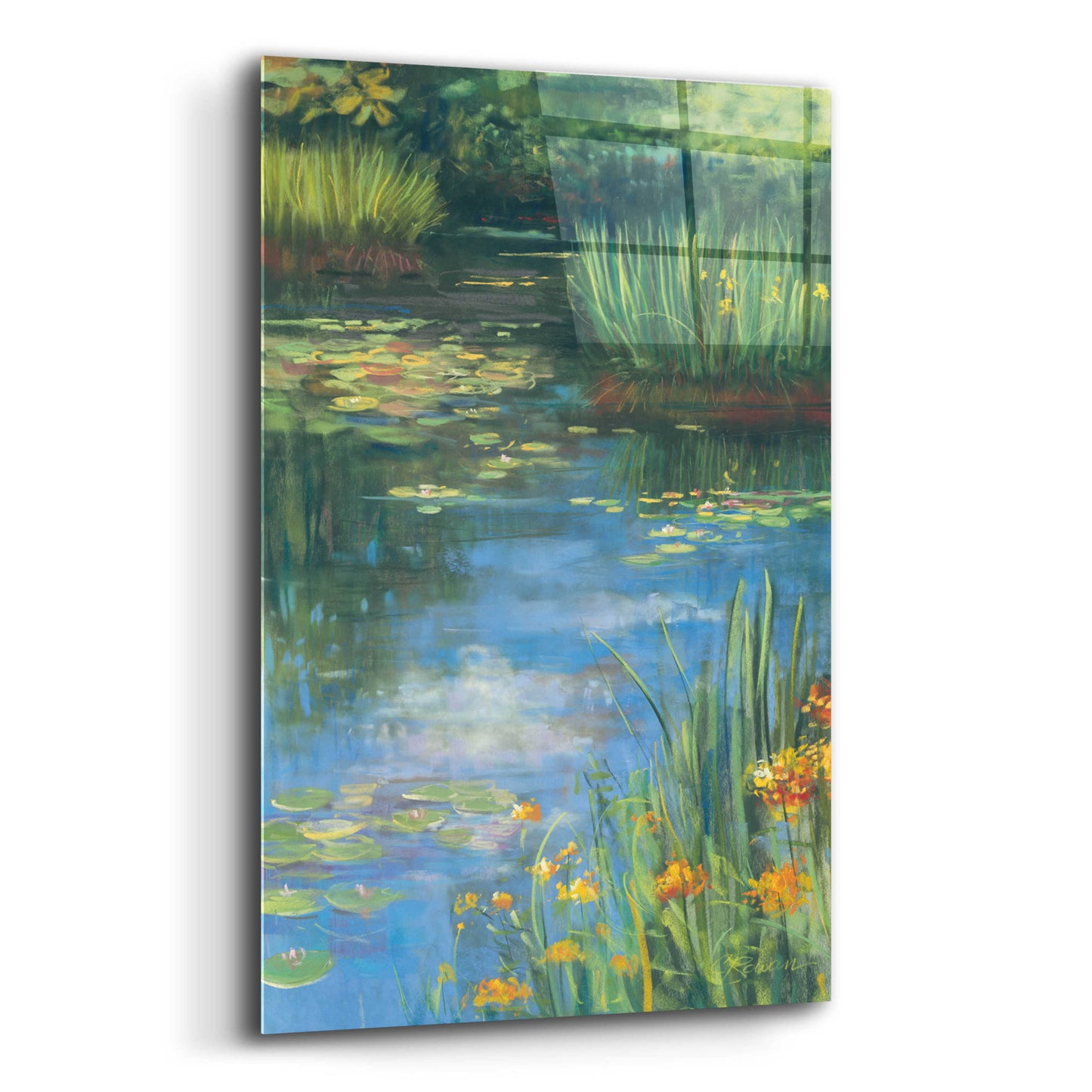 Epic Art 'Garden Pond III' by Carol Rowan, Acrylic Glass Wall Art,12x16