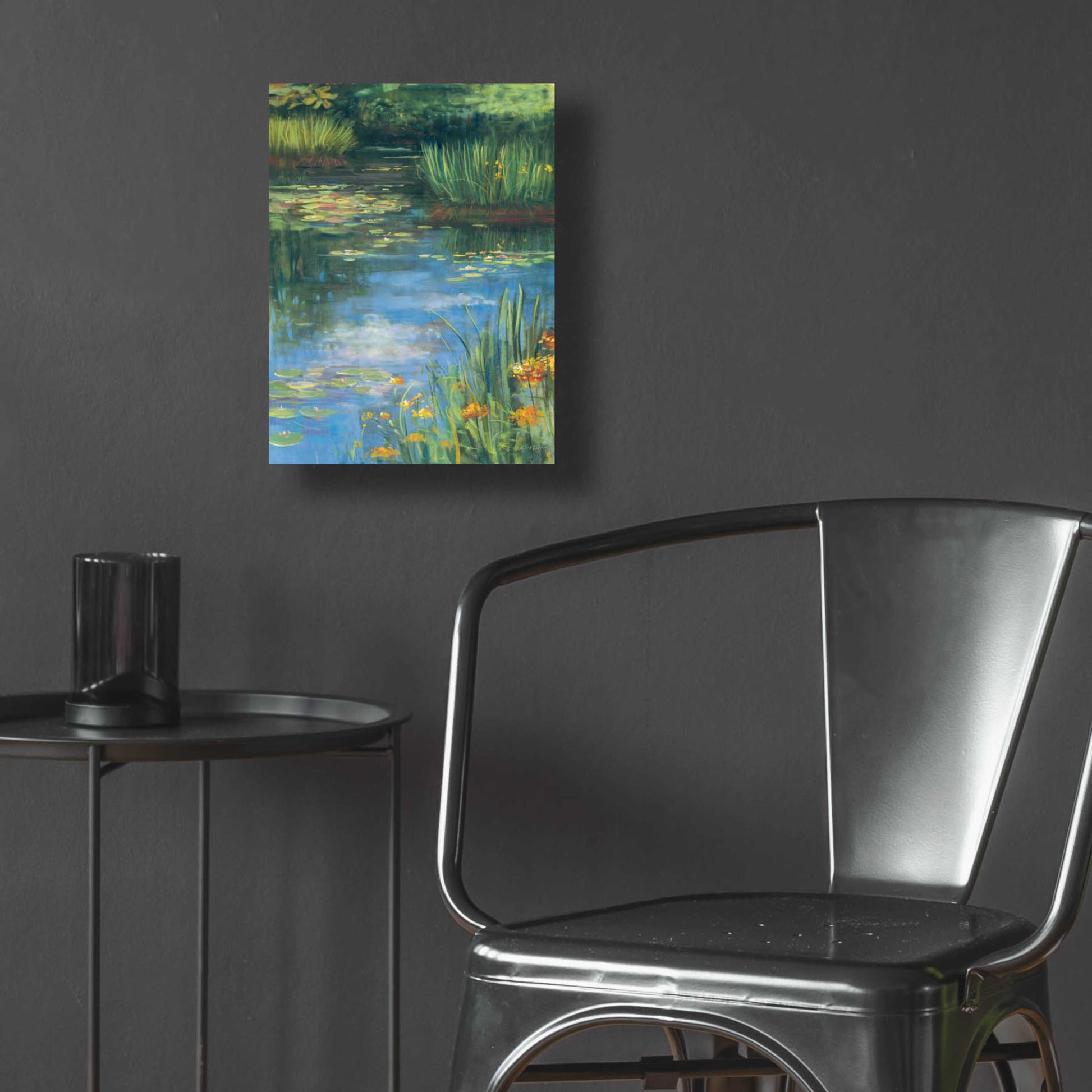 Epic Art 'Garden Pond III' by Carol Rowan, Acrylic Glass Wall Art,12x16