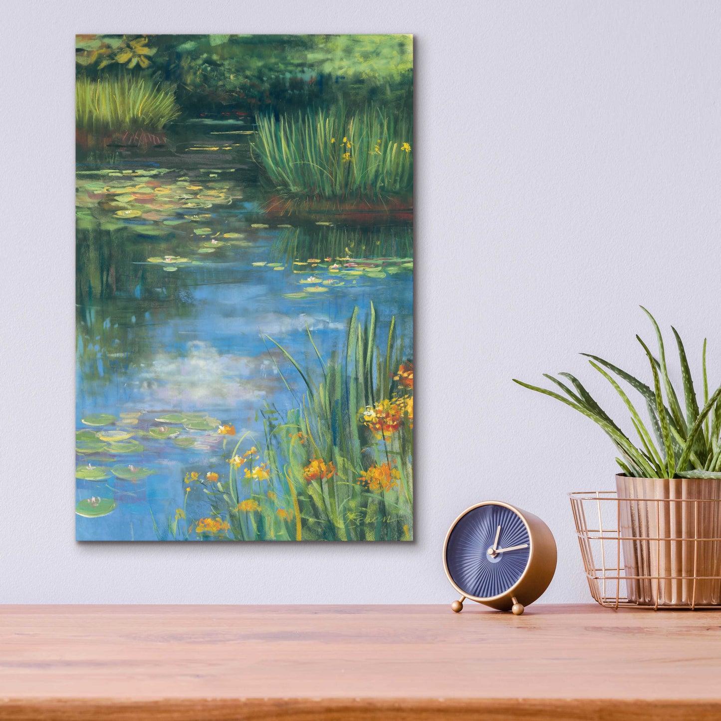 Epic Art 'Garden Pond III' by Carol Rowan, Acrylic Glass Wall Art,12x16