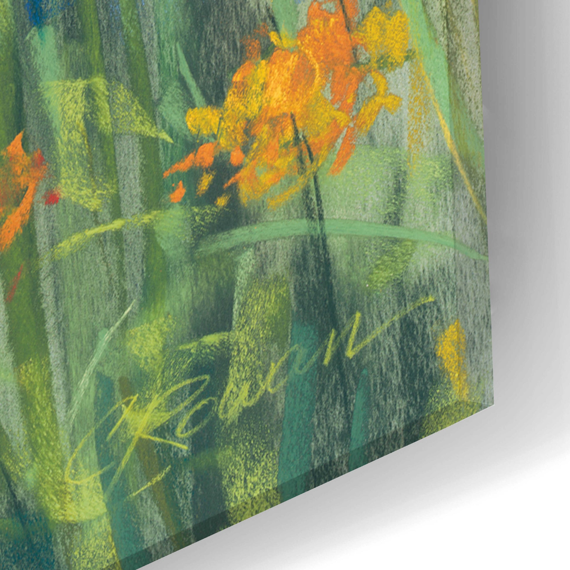 Epic Art 'Garden Pond III' by Carol Rowan, Acrylic Glass Wall Art,16x24