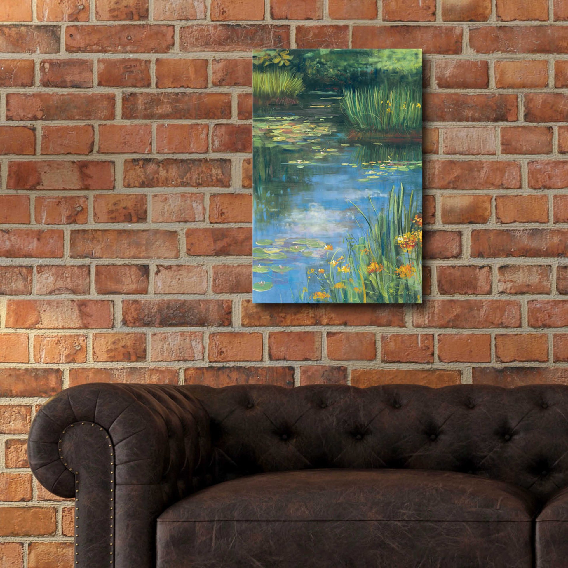 Epic Art 'Garden Pond III' by Carol Rowan, Acrylic Glass Wall Art,16x24