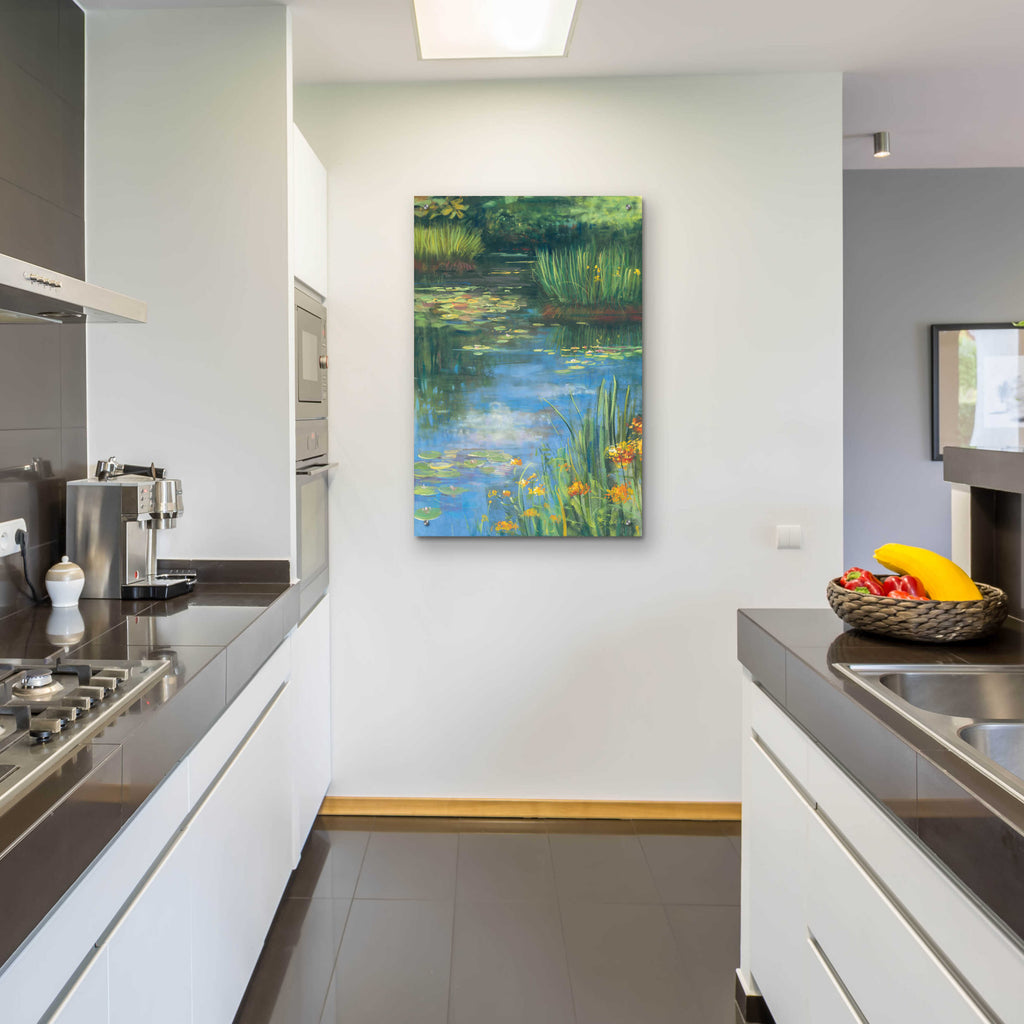 Garden Pond III by Carol Rowan - 24x36 acrylic wall art in a room