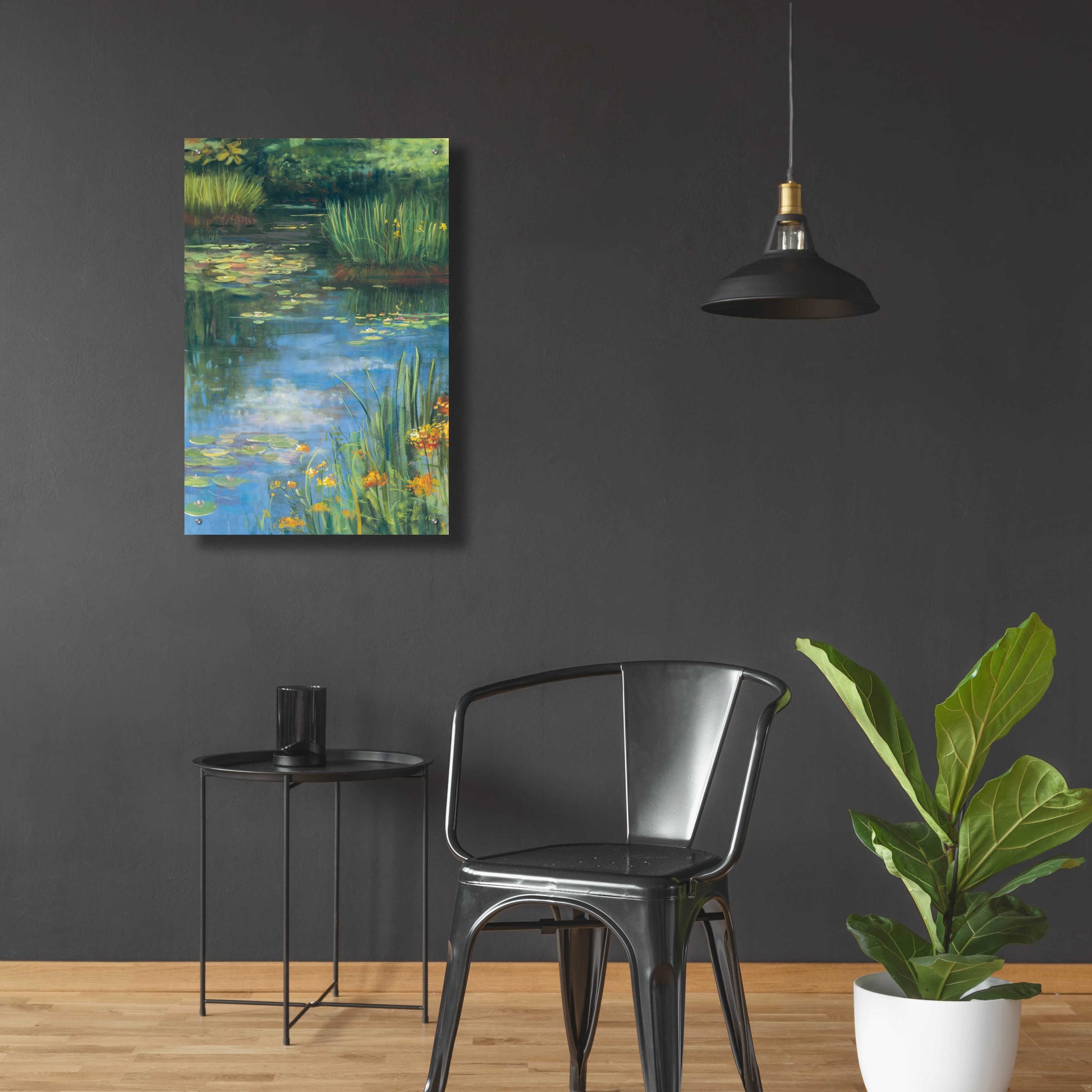 Epic Art 'Garden Pond III' by Carol Rowan, Acrylic Glass Wall Art,24x36