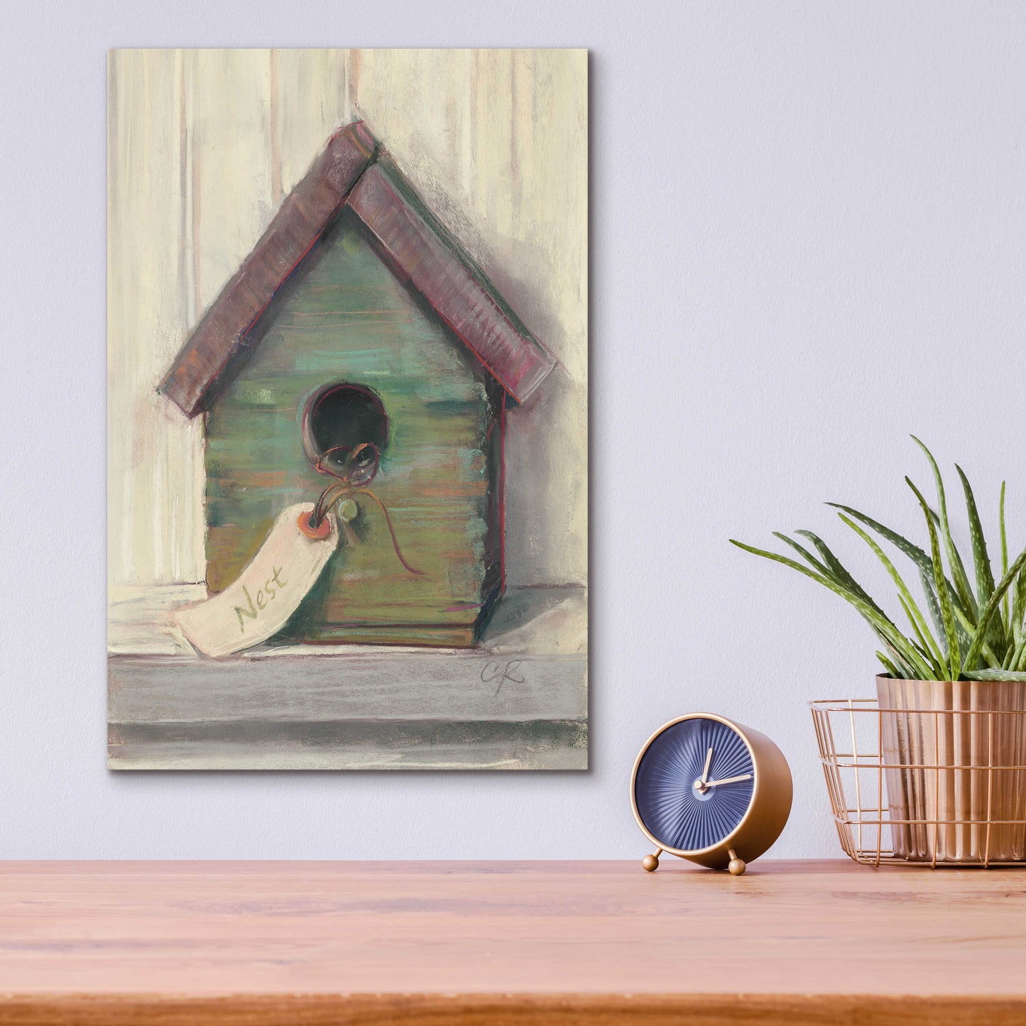 Epic Art 'Birdhouse' by Carol Rowan, Acrylic Glass Wall Art,12x16