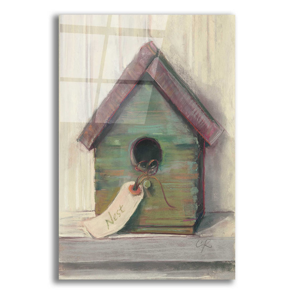 Birdhouse by Carol Rowan acrylic glass wall art