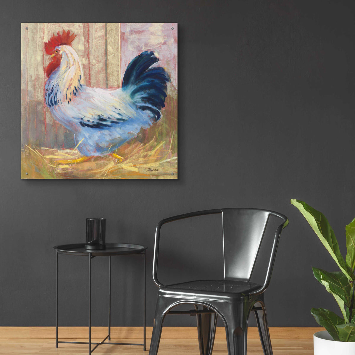 Hercule by Carol Rowan - 36x36 acrylic wall art in a room