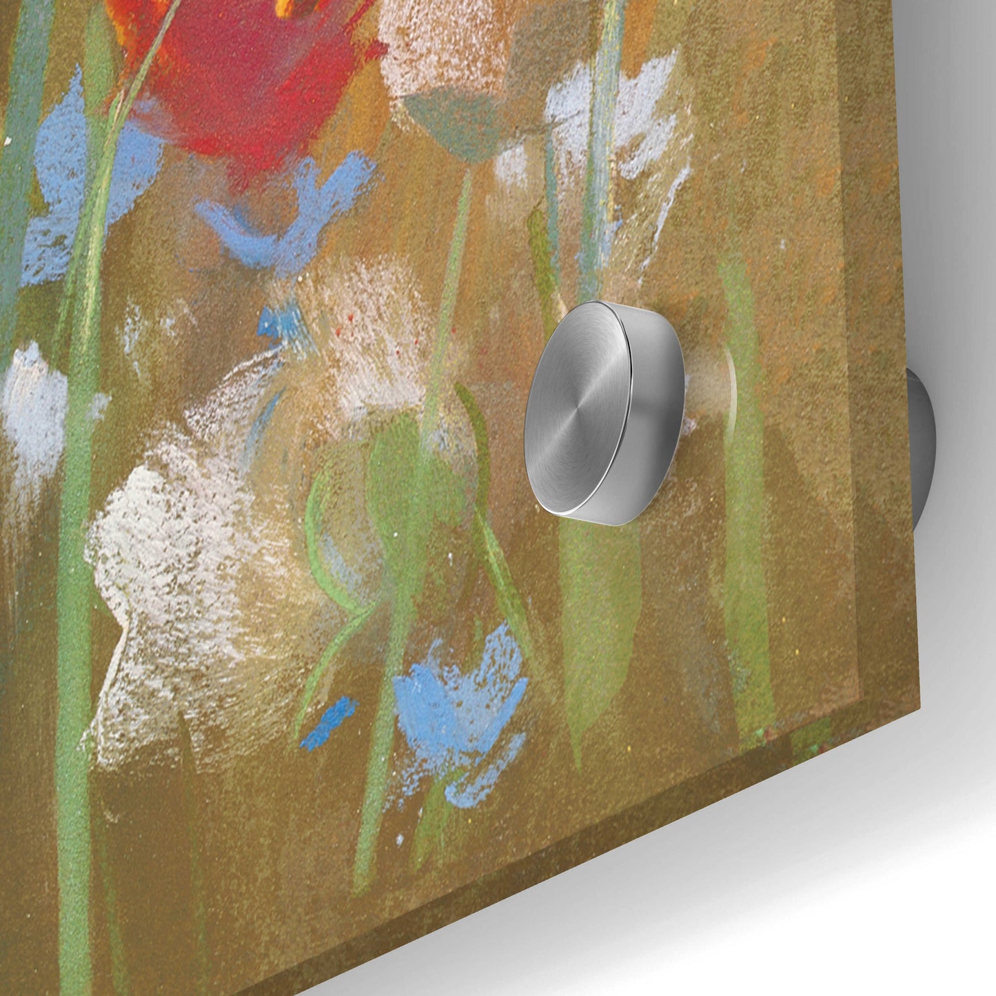 Epic Art 'Poppies And Larkspur I' by Carol Rowan, Acrylic Glass Wall Art,36x36