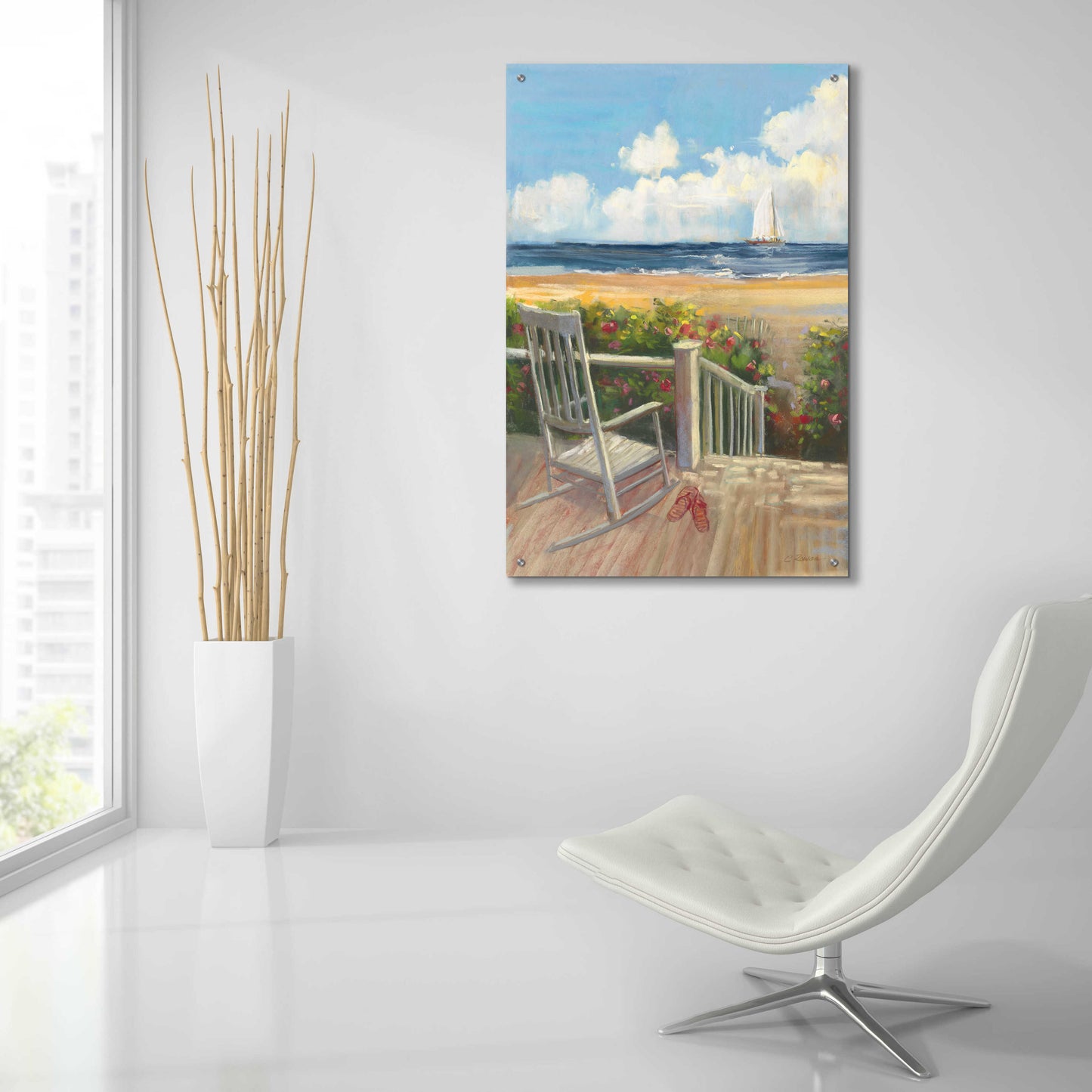 Epic Art 'By The Sea I' by Carol Rowan, Acrylic Glass Wall Art,24x36