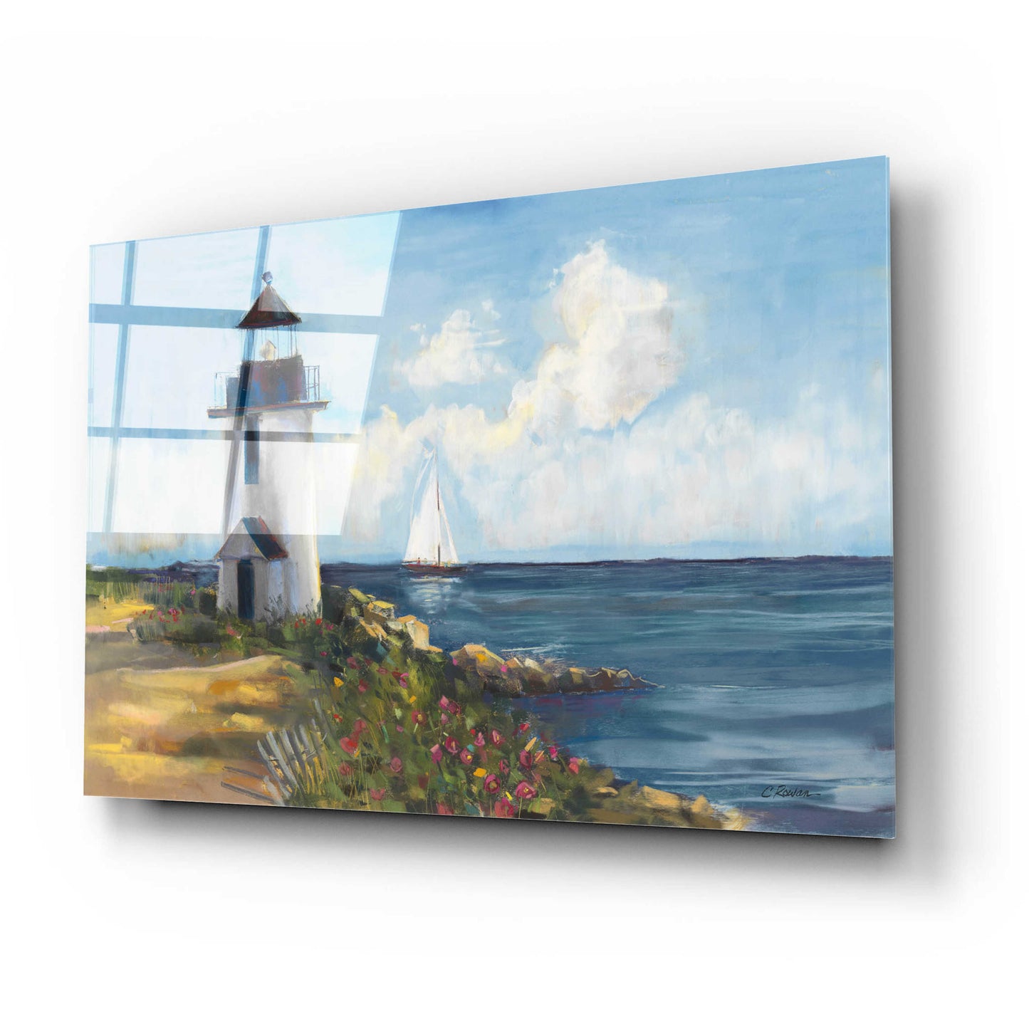 Epic Art 'Sunday Morning Sail' by Carol Rowan, Acrylic Glass Wall Art,24x16