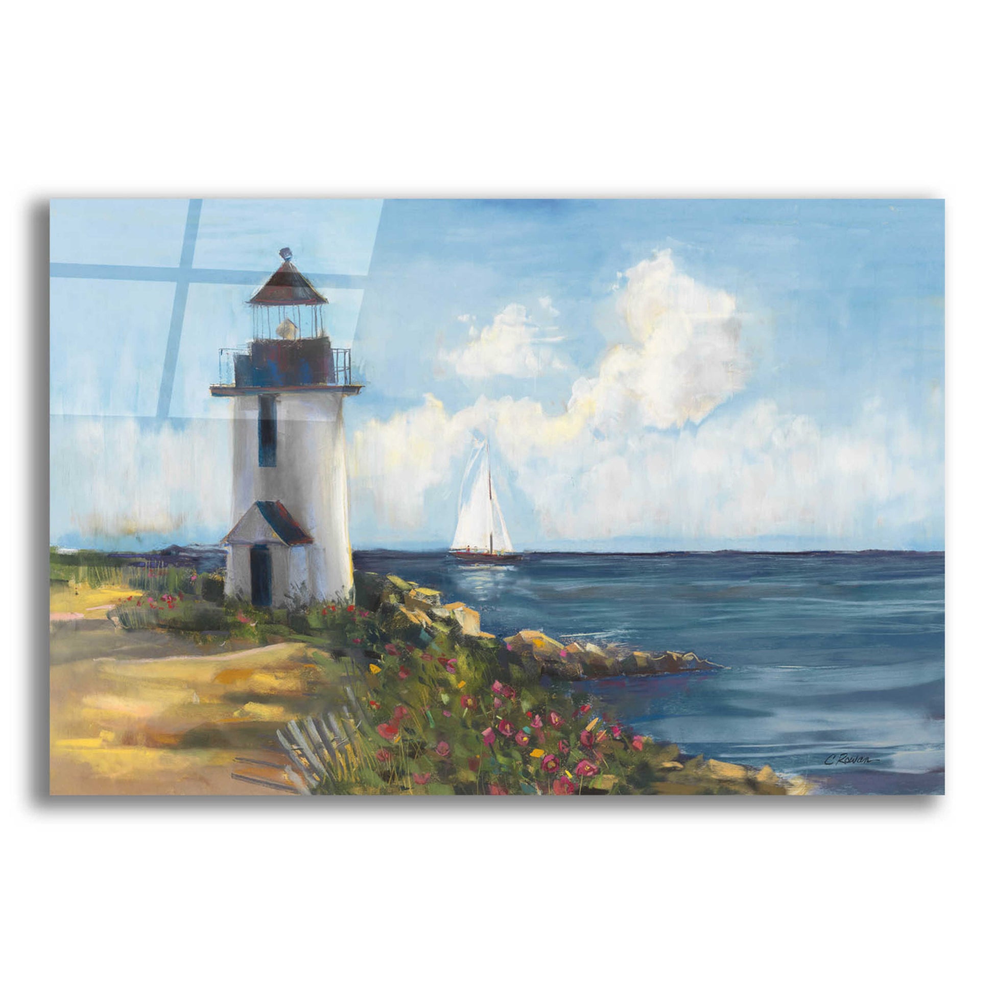 Epic Art 'Sunday Morning Sail' by Carol Rowan, Acrylic Glass Wall Art,24x16