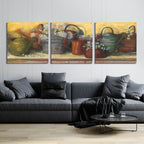 Watering Cans by Carol Rowan - 108x36 acrylic wall art in a room