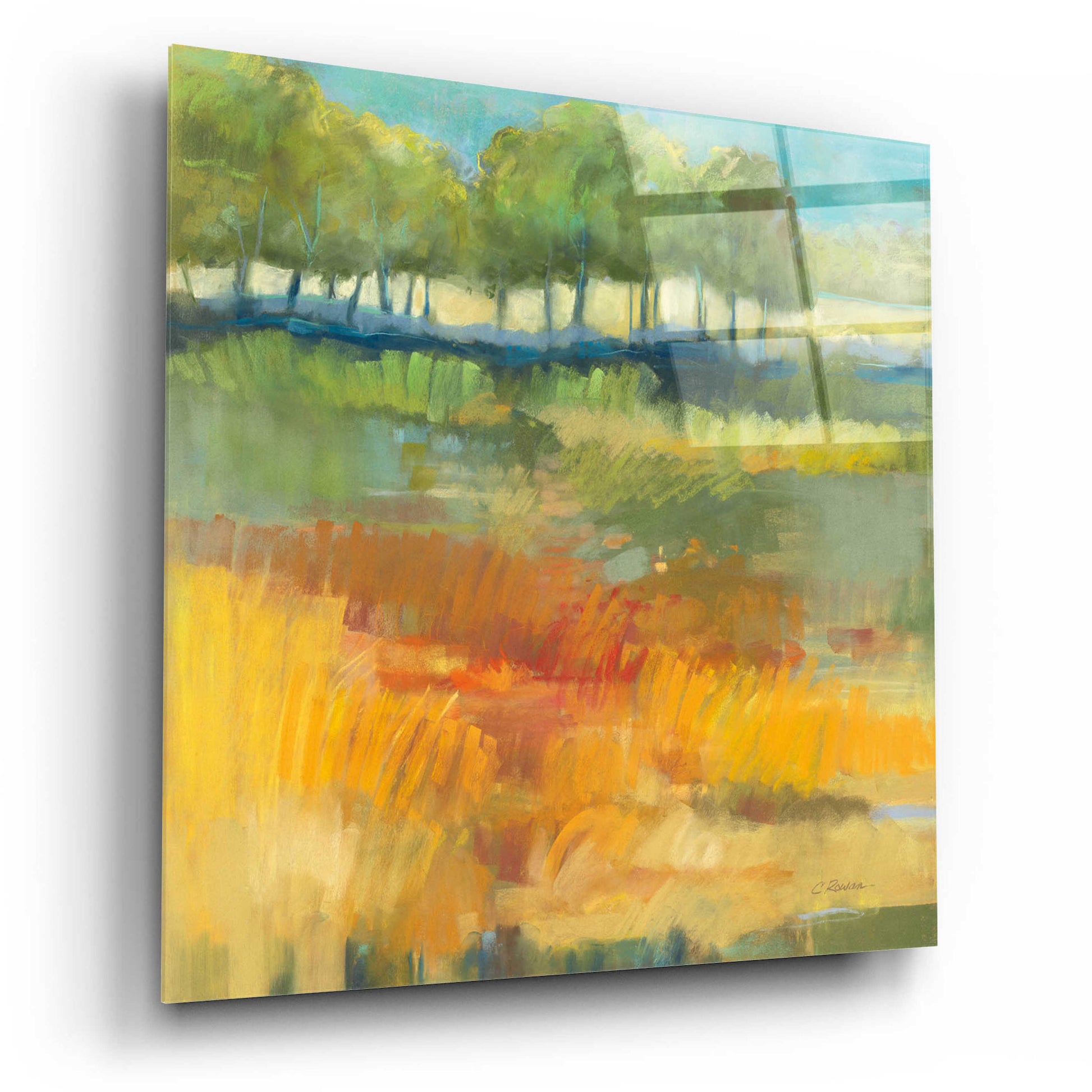 Epic Art 'Late Summer Landscape I' by Carol Rowan, Acrylic Glass Wall Art,12x12