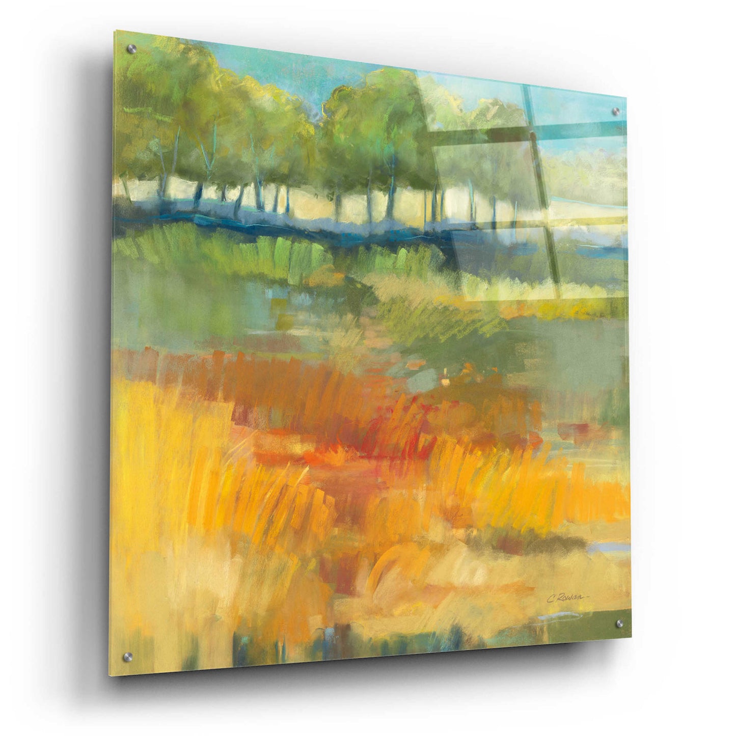 Epic Art 'Late Summer Landscape I' by Carol Rowan, Acrylic Glass Wall Art,36x36