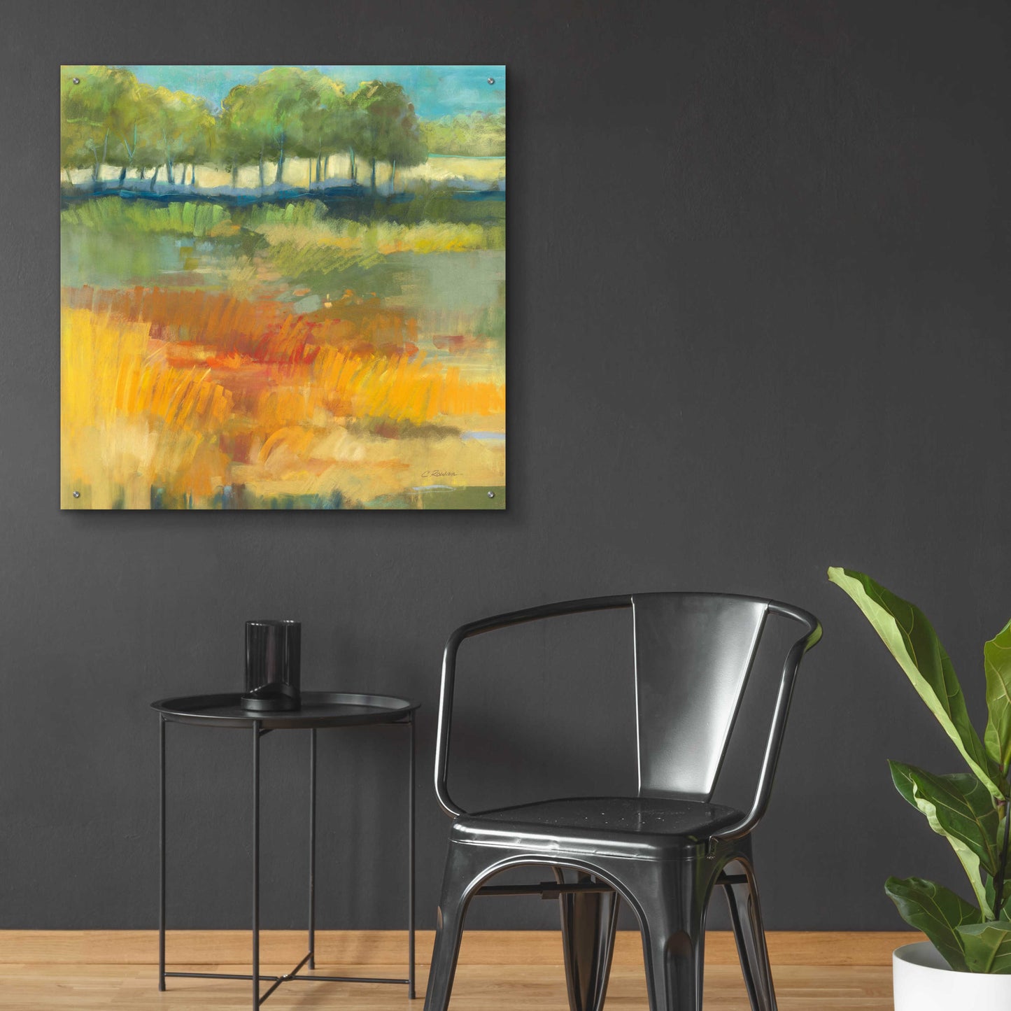 Epic Art 'Late Summer Landscape I' by Carol Rowan, Acrylic Glass Wall Art,36x36