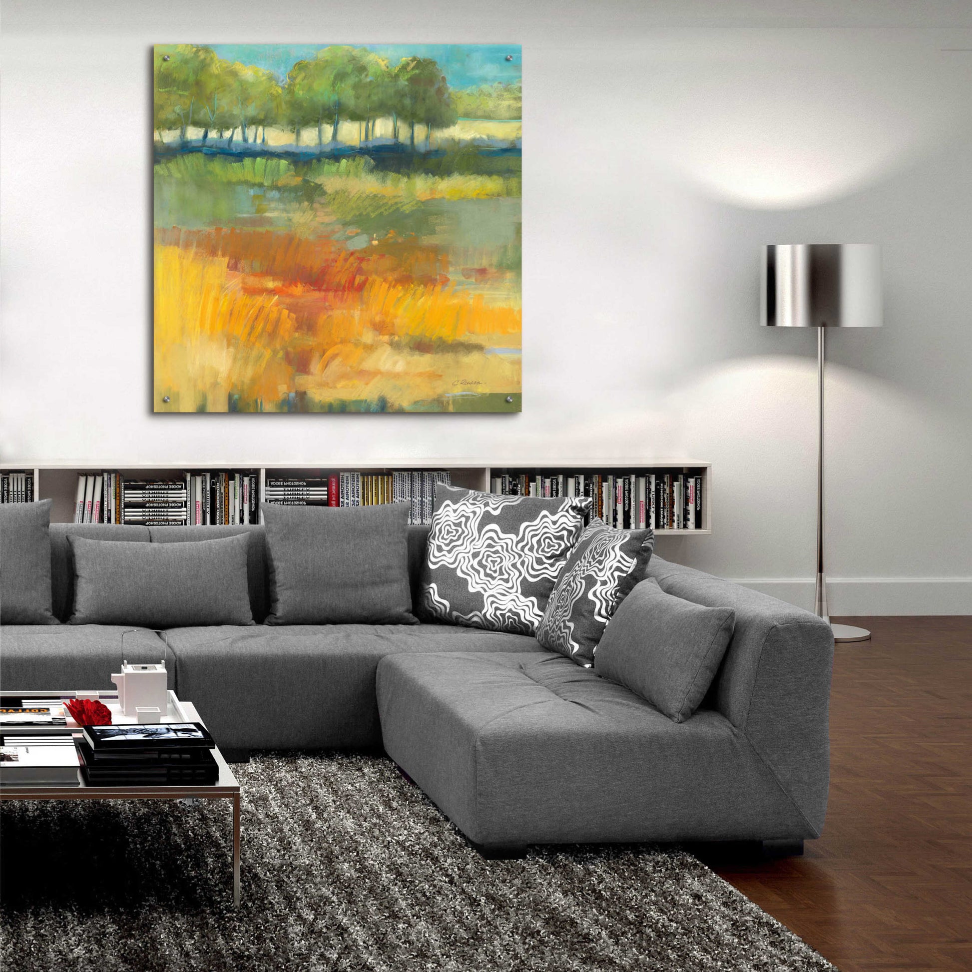 Epic Art 'Late Summer Landscape I' by Carol Rowan, Acrylic Glass Wall Art,36x36