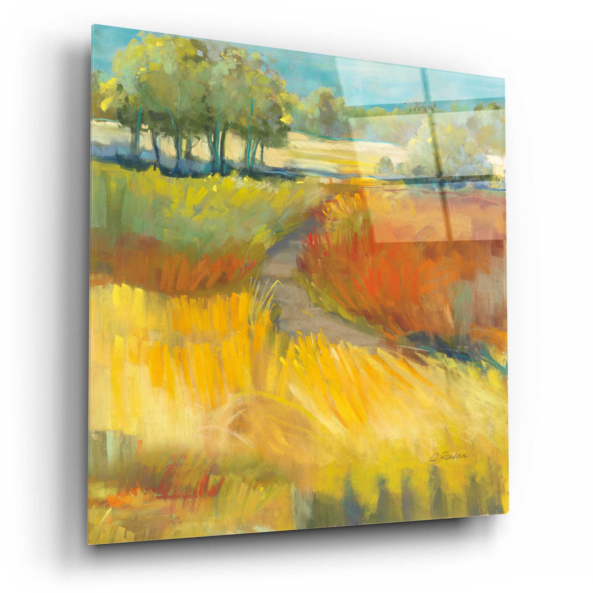 Epic Art 'Late Summer Landscape II' by Carol Rowan, Acrylic Glass Wall Art,12x12