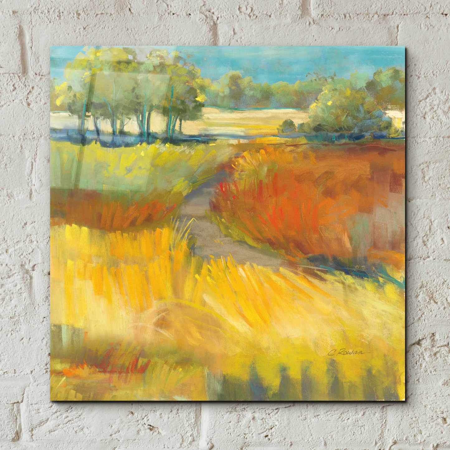 Epic Art 'Late Summer Landscape II' by Carol Rowan, Acrylic Glass Wall Art,12x12